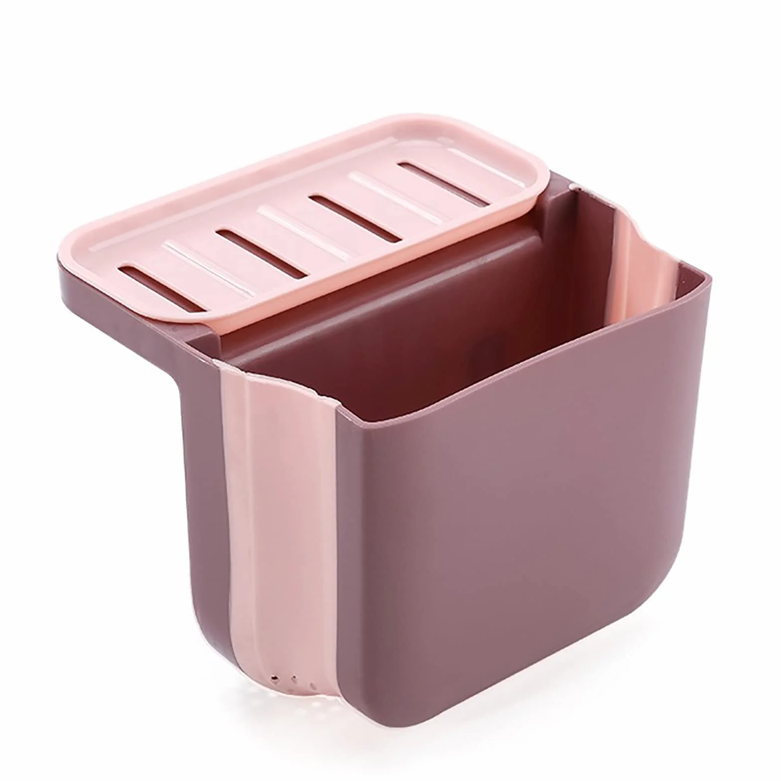 Colador De Desagüe para Fregadero, Colador De Fregadero De Cocina, Multifunción, Plegable, para Recoger Alimentos, Colador De Alimentos De Esquina sobre El Fregadero para Residuos De Frutas