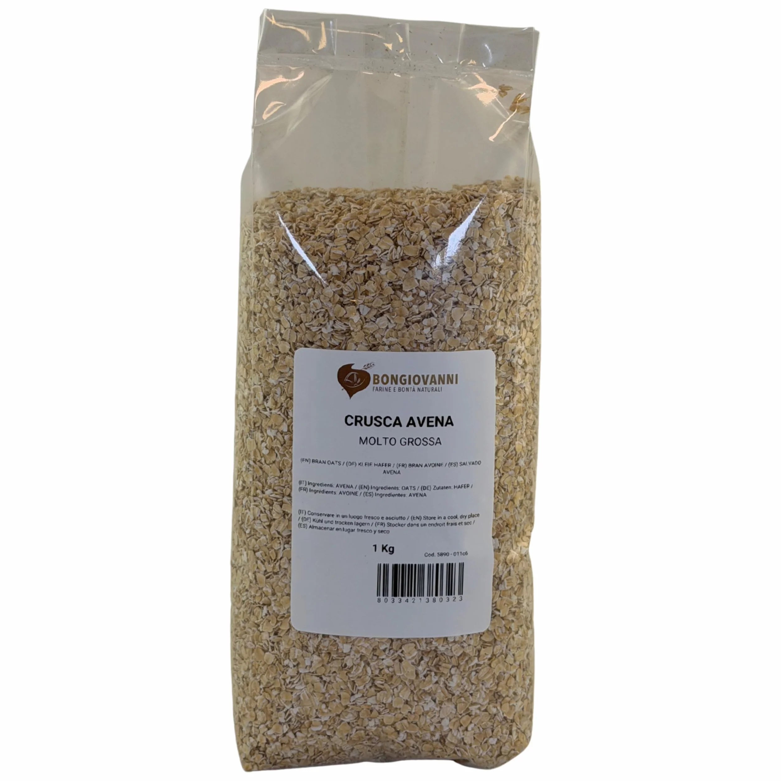 Bongiovanni Bontà Naturali Salvado De Avena Grande 1Kg
