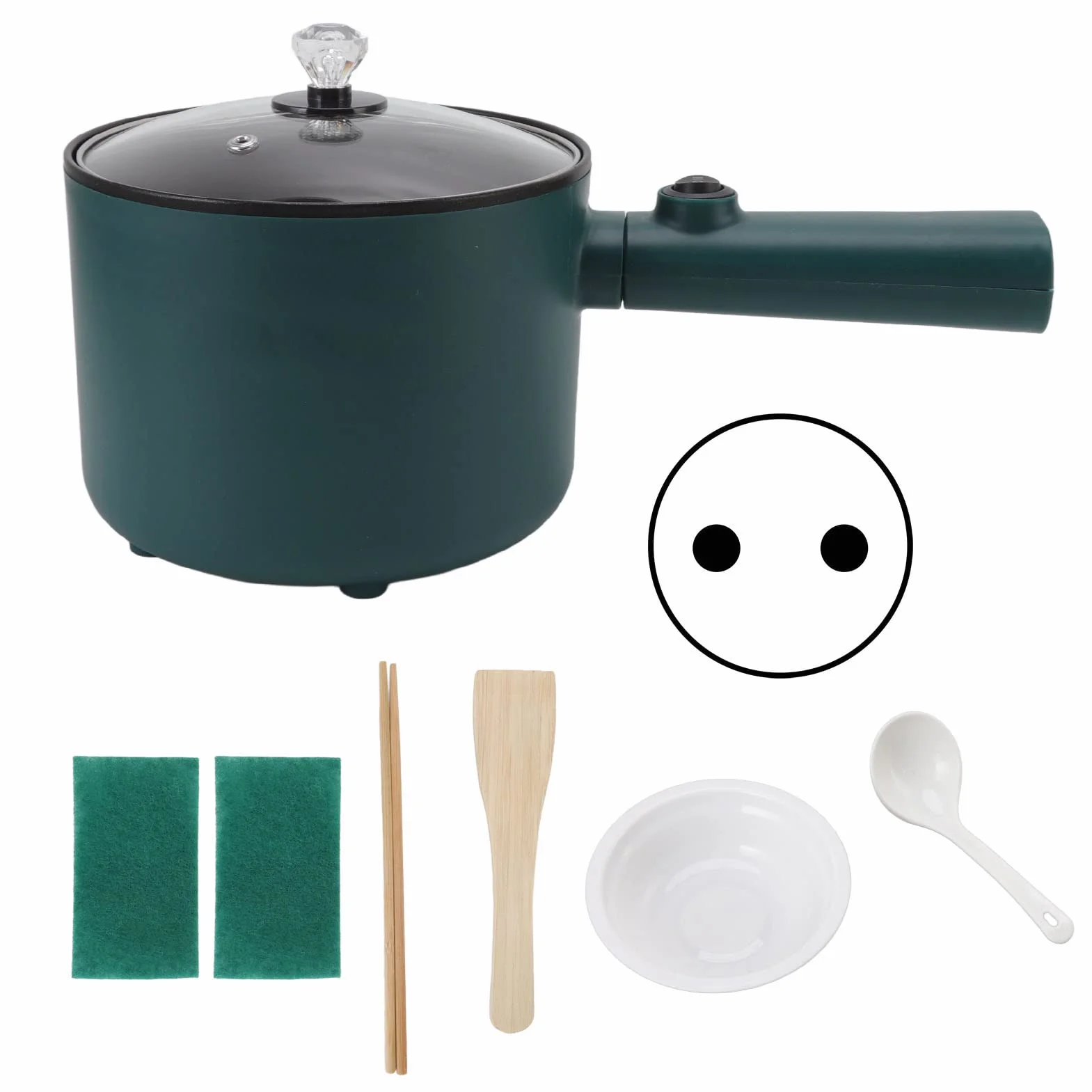Mini olla caliente multifunción antiadherente 1,8 L Mango largo