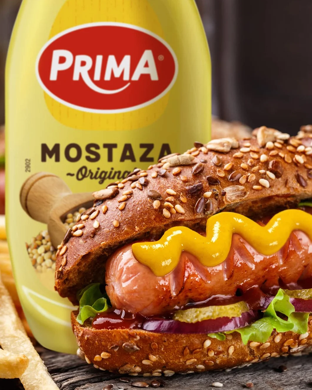 Prima mostaza sabor intenso y único 12 bolsitas