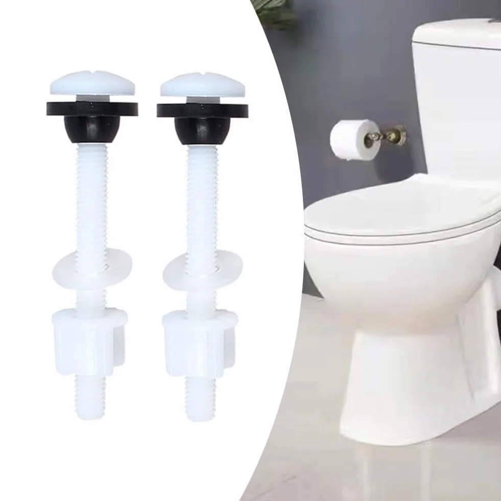 Kit de conexión de tanque de inodoro de dos piezas: pernos y tornillos de cisterna de plástico y goma M10 para una fijación segura del tanque de agua, compatible con el estándar del Reino