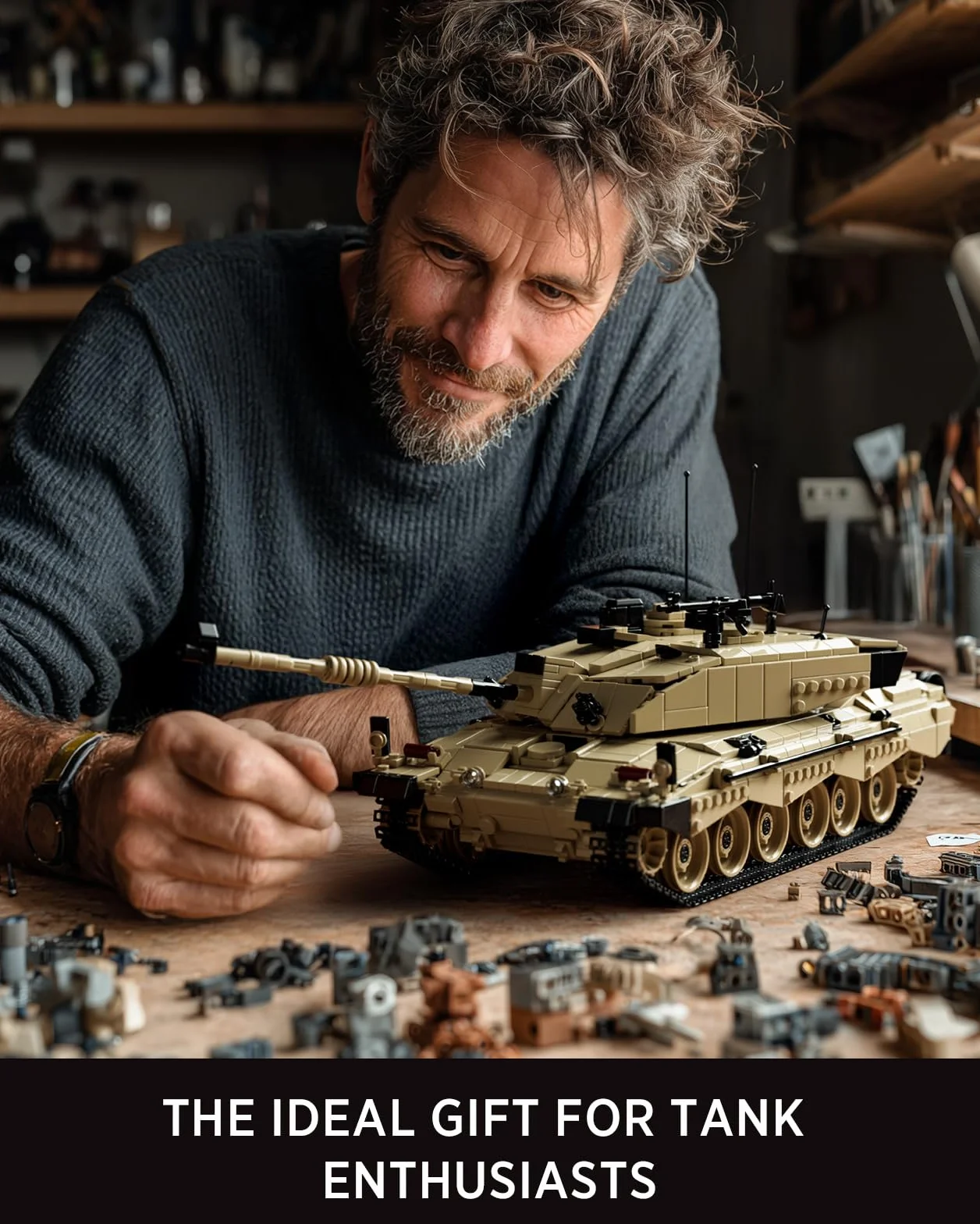 Nifeliz Challenger 2 Tanque de Combate Principal Kit de Construcción, Modelo de Tanque Militares para Adultos, Regalo para Amantes Militares (1761 Piezas, NF10344)