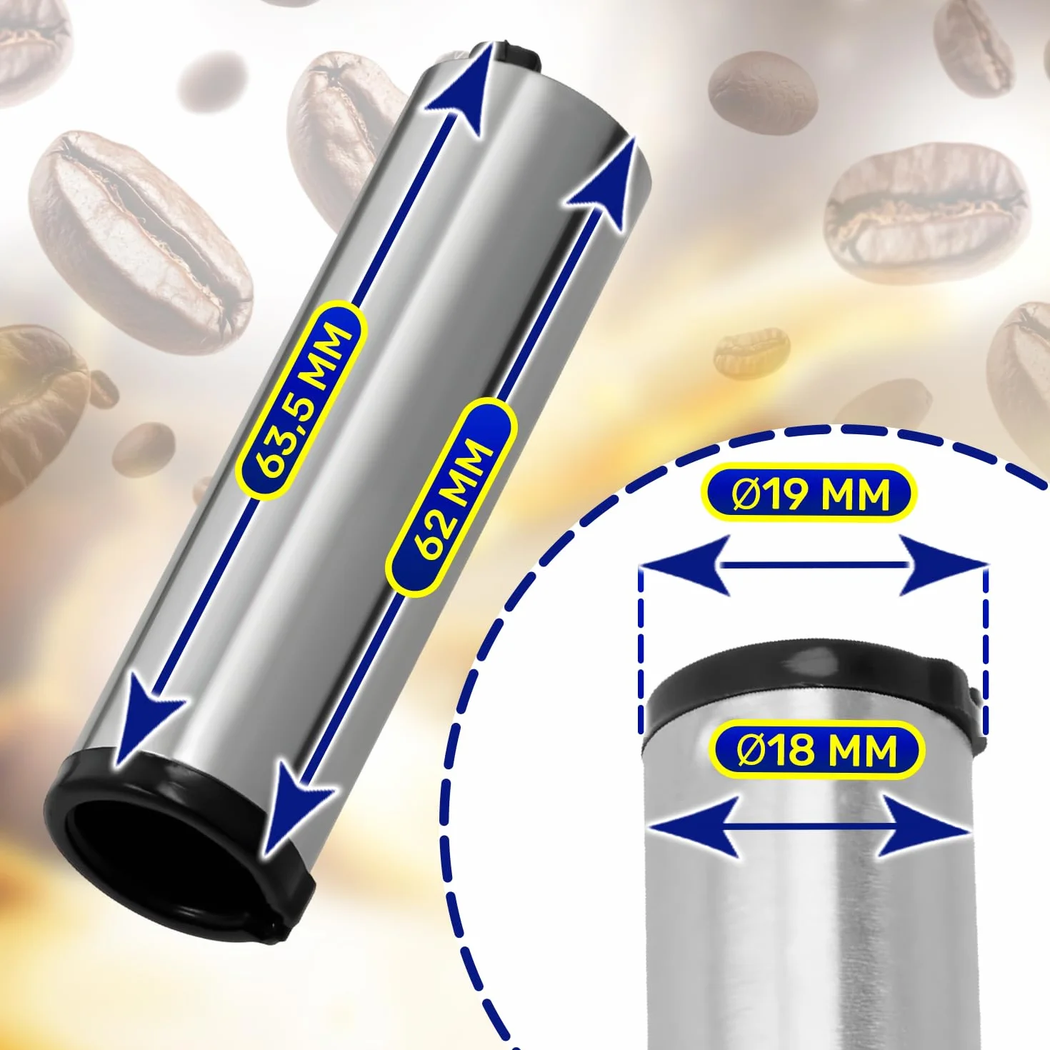 Tubo Externo para Espumador de Leche para Cafetera Superautomática con Código Original 5513270219 para DeLonghi - Garantía de 10 Años - MONTERAL
