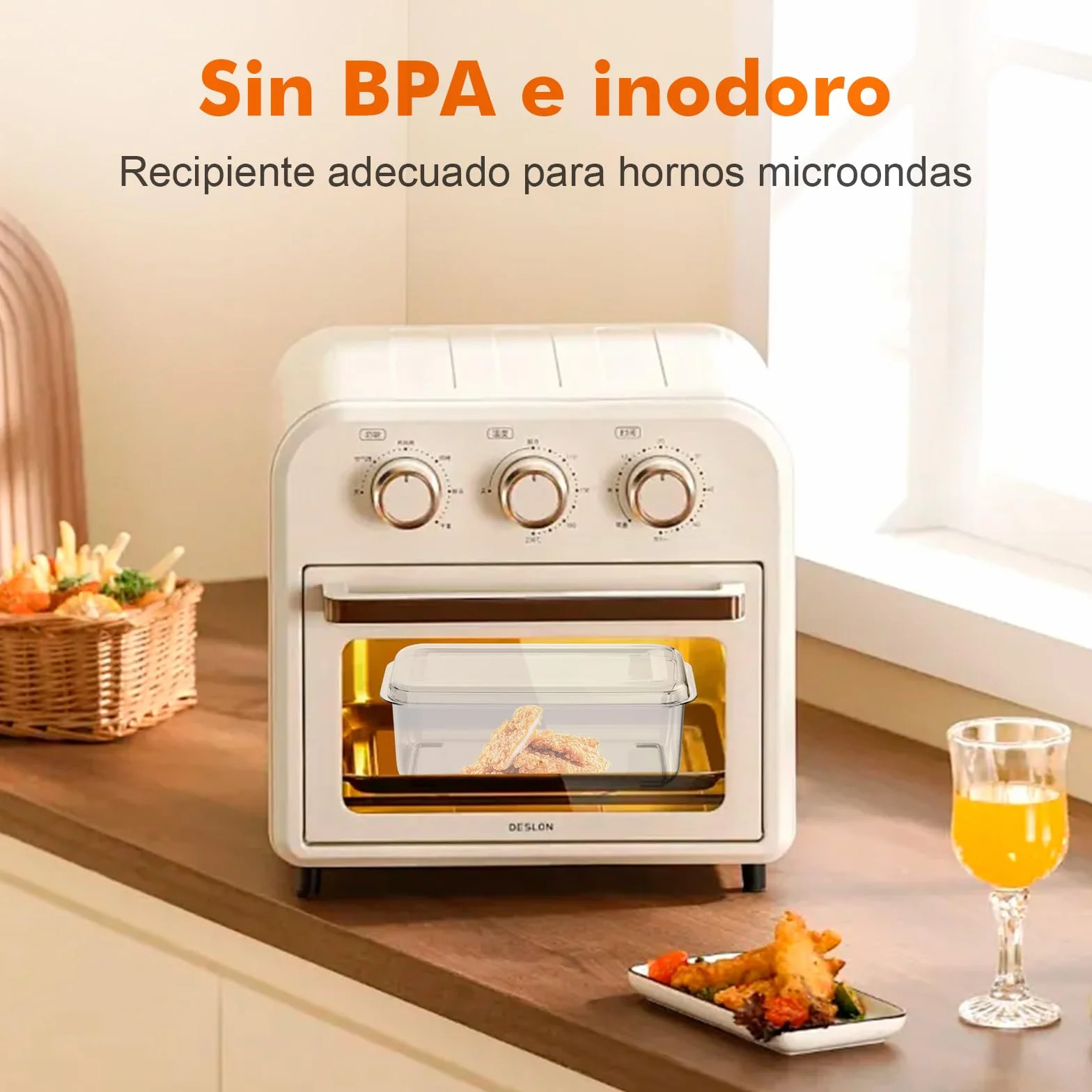 Ibergrif M524-7 Cortador de Verduras 7 en 1, Picador Multifunción con Contenedor, Mandolina de Cocina Profesional