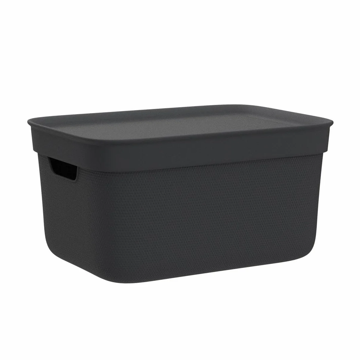 Jive juego de 3 cajas decorativas almacenamiento 5L plástico PP reciclado negro