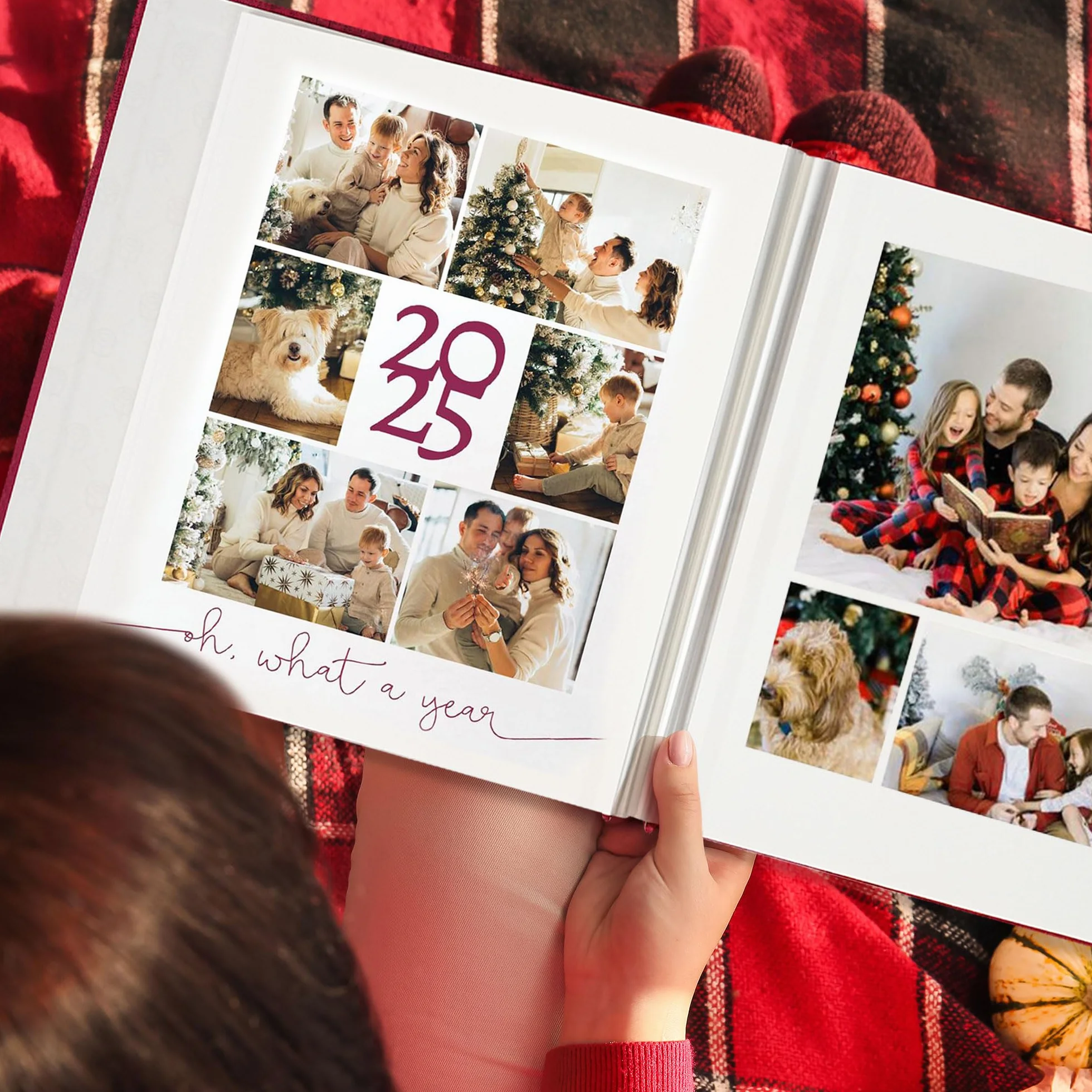 Vienrose Álbum Fotos Autoadhesivo 28x27 CM 40 páginas Scrapbook para Pegar y Escribir Funda de Lino Regalo Bebé Cumpleanos Recuerdos Boda Aniversario Familiares con Bolígrafo Metálico