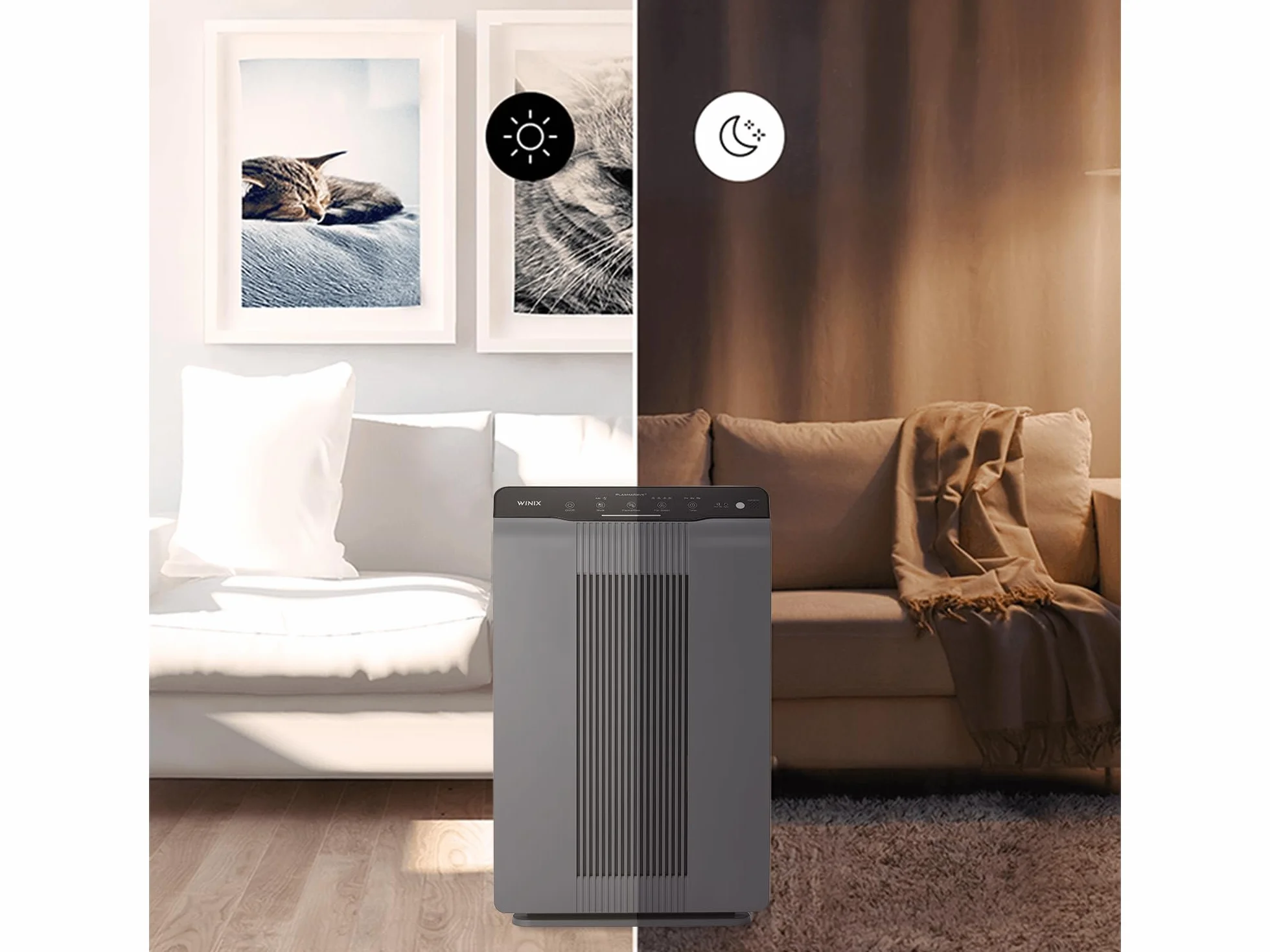 WINIX 5300-2 Purificador de aire CADR 390 m³/h 99 m² Filtra 99,999% polen polvo humo Monitor calidad aire