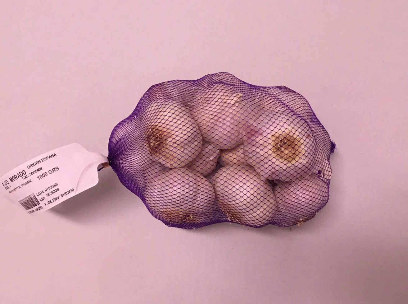 Ajo Morado Español de Las Pedroñeras 1 Kg
