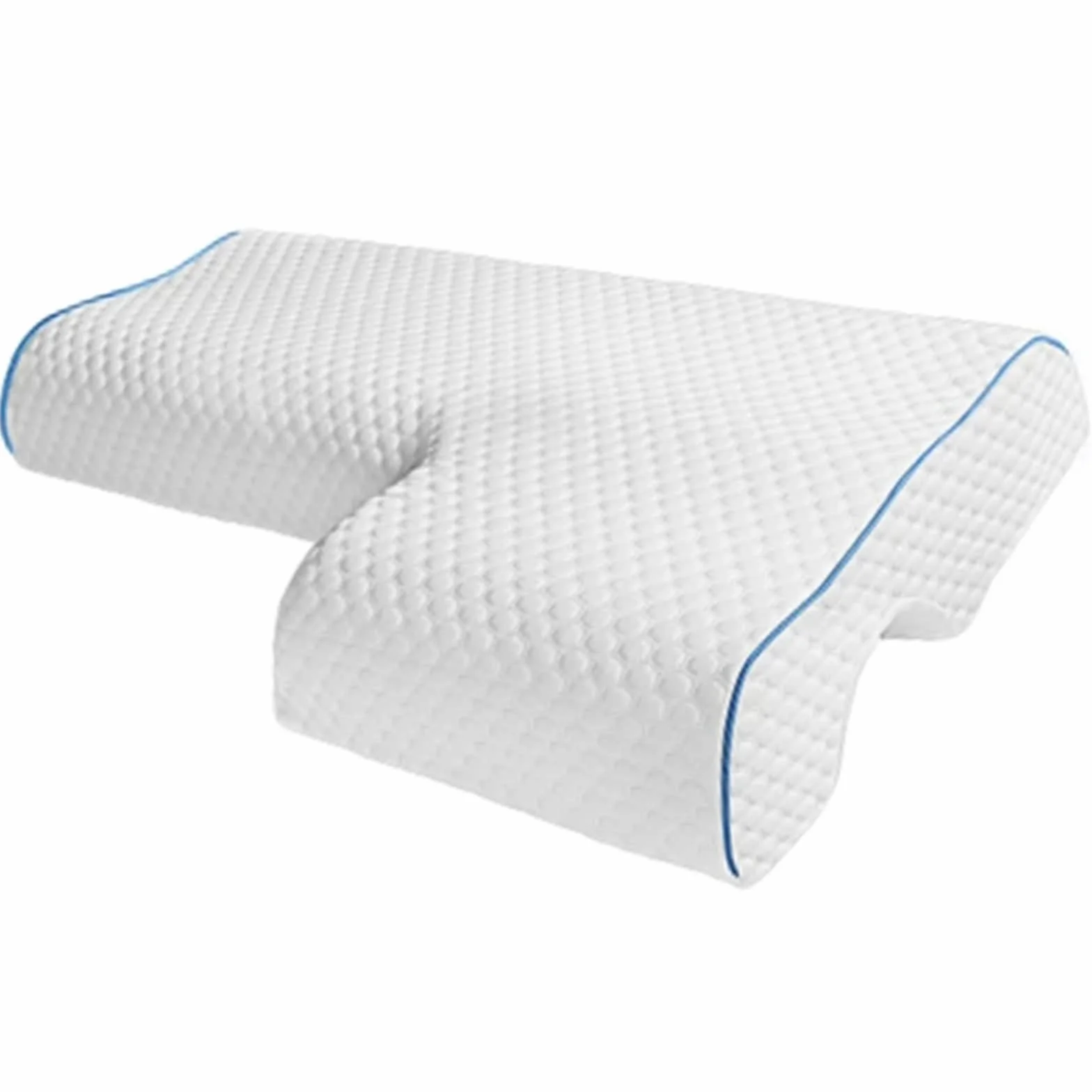 Almohada De Espuma Con Memoria Almohada de espuma viscoelástica Almohada for parejas con reposabrazos Espuma viscoelástica Anti presión de las manos Alivio del dolor de cuello Cojín cervical for dormi
