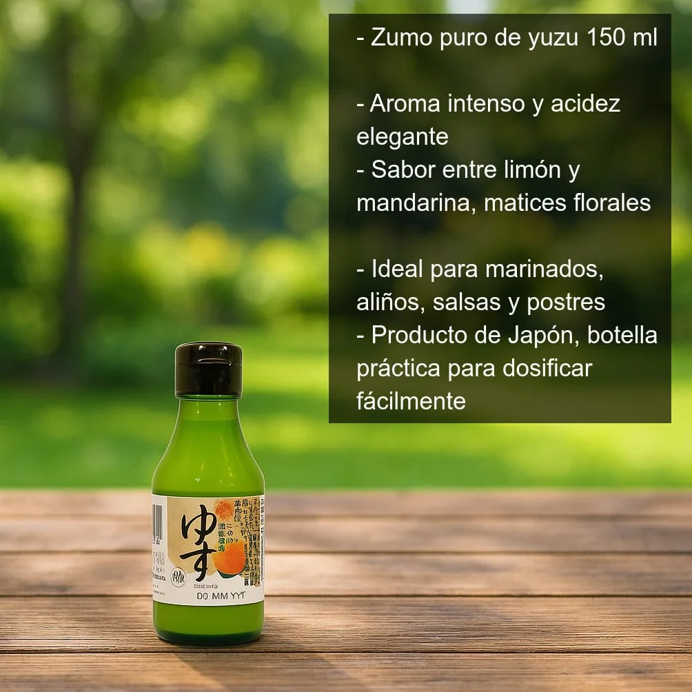 Zumo de Yuzu 150 ml puro de Japón para cocina japonesa y asiática