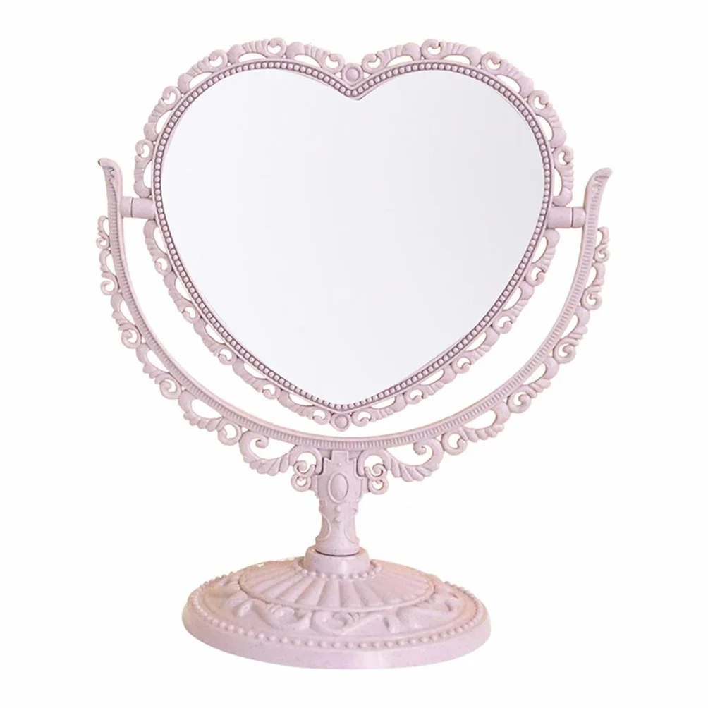 Espejo de tocador Espejo de Maquillaje con Viaje, Espejo de Maquillaje Giratorio de Escritorio Espejo de tocador de Mesa Independiente Espejo de Aumento Giratorio de 360° Espejo de Belleza