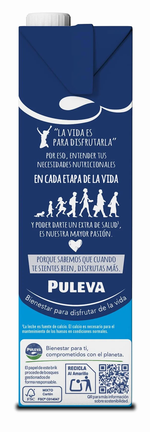 PULEVA Leche UHT Entera Slim Pack 6 x 1L