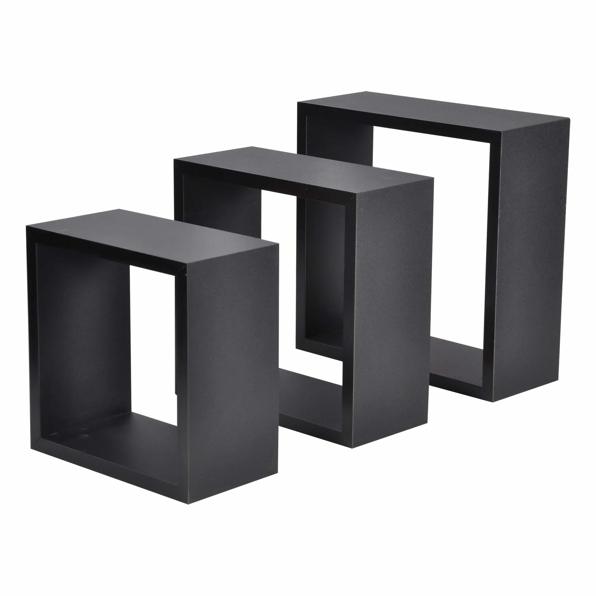 Estante Cubo MDF 11,8 x 30 x 30 cm Negro 3 Tamaños 23 cm 26,5 cm 30 cm