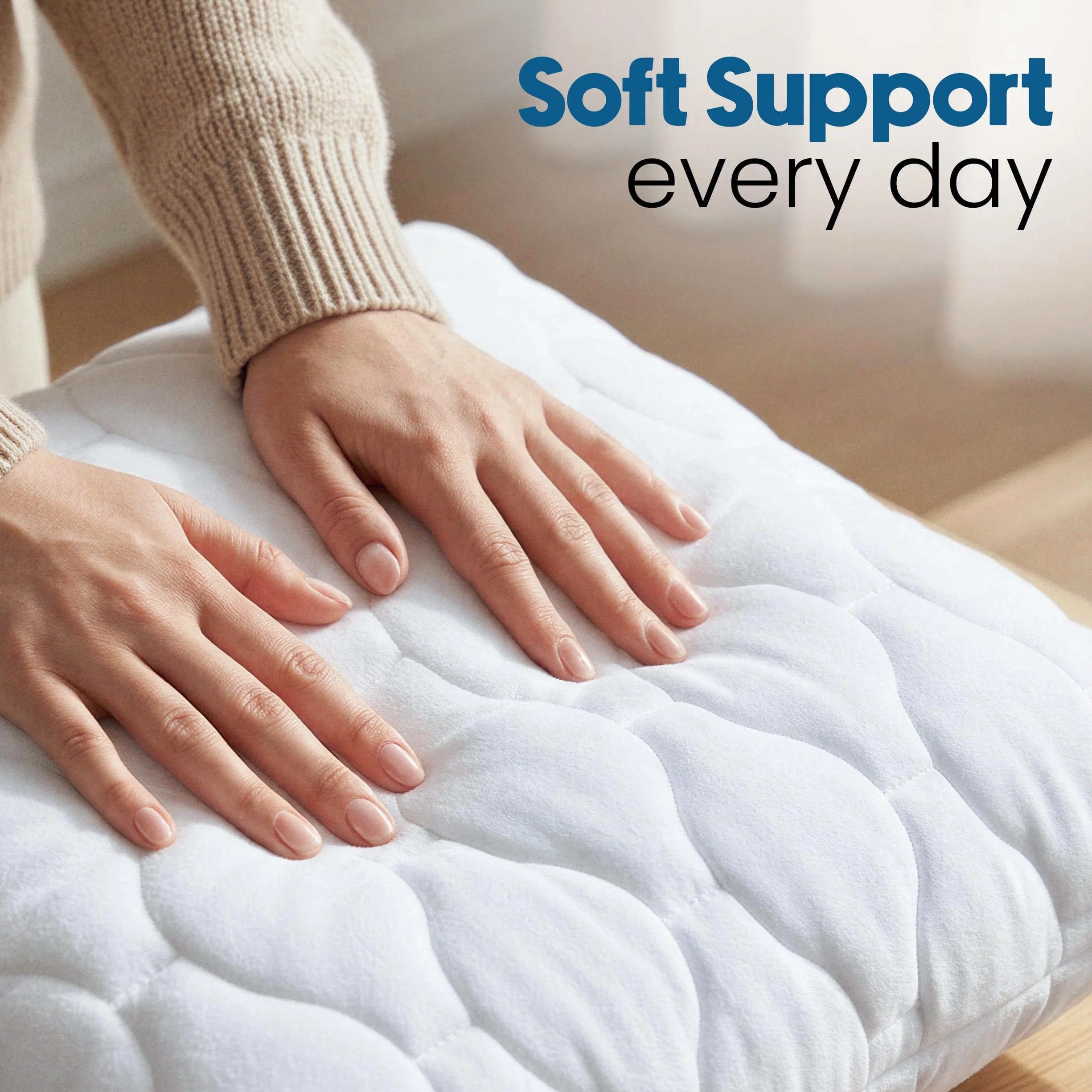 Utopia Bedding Relleno de Cojín Acolchada 50 x 50 cm 2 Unidades Almohadas de Sofá Blanco