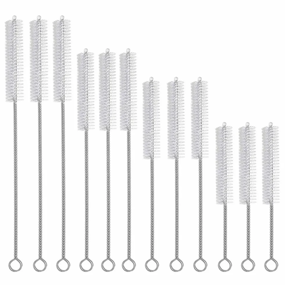 12 Piezas Cepillos de Limpieza de Botellas, Cepillo Limpiador de Pajitas, Cepillos de Limpieza para Botellas de Tubo, Botella de Limpieza Cepillos, Cepillo para Botellas