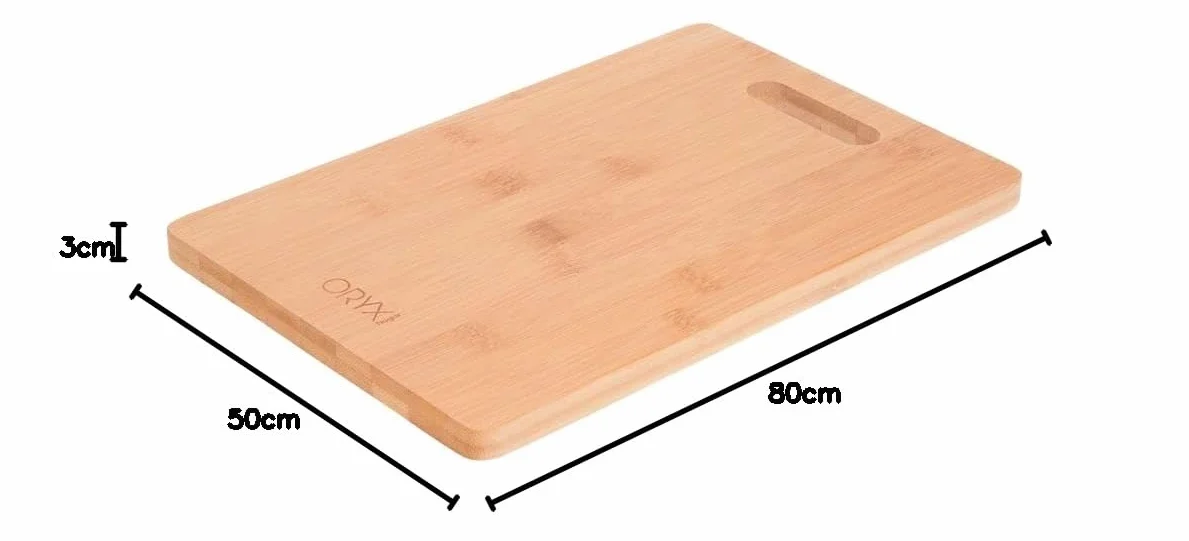 Tabla Cortar Cocina Fabricada En Madera De Bambu 100% Con Asa 30x20 cm.Tabla Cortar,Carne Pescado,Verduras,Frutas,Alimentos