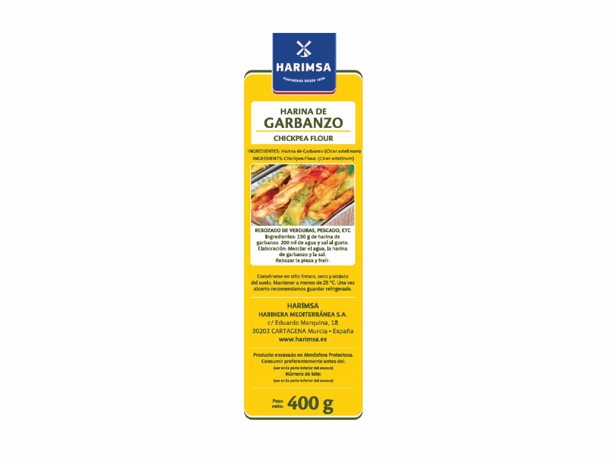 Harimsa Harina de Garbanzo sin Gluten 400 g
