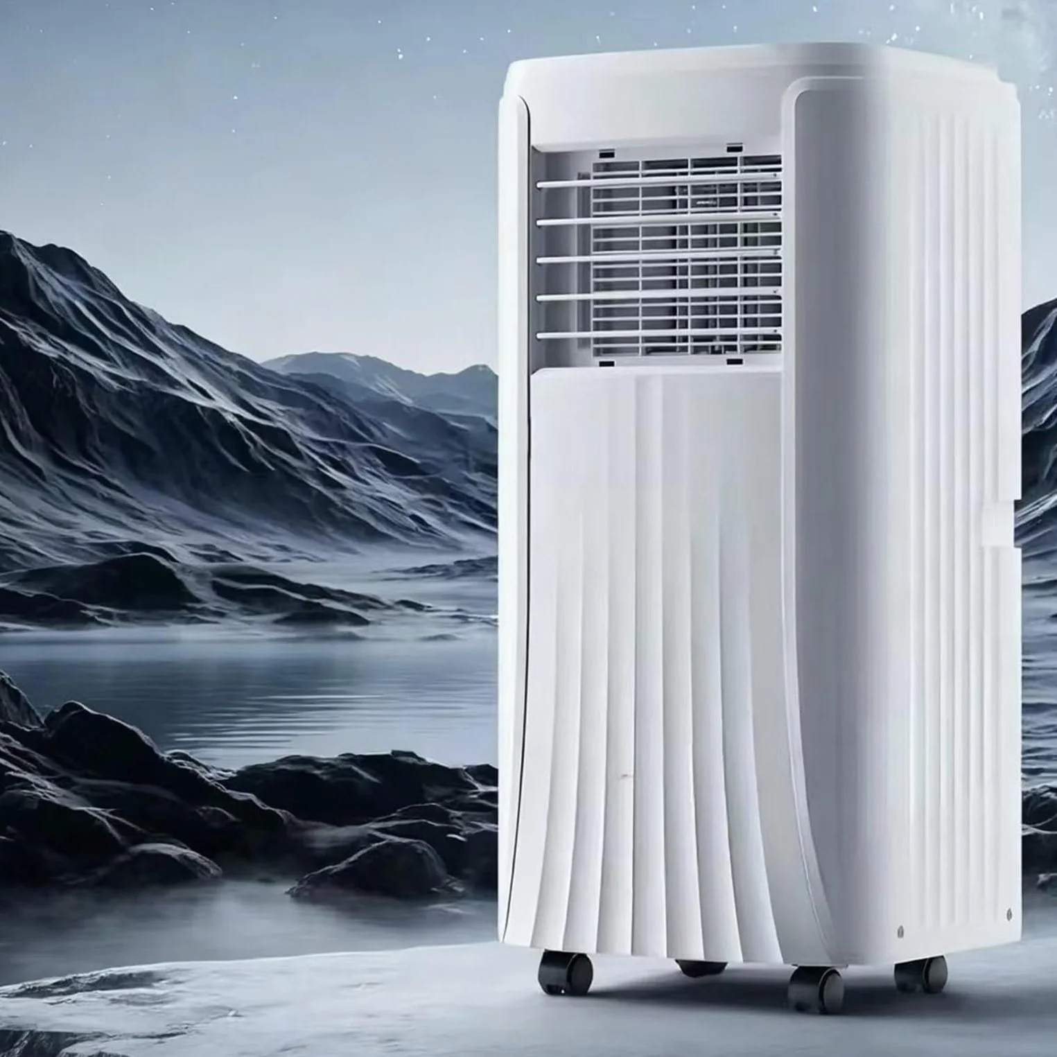 Aire Acondicionado Portátil 11000BTU Con Deshumidificador Y Ventilador,Unidad Ultrasilenciosa Con 2 Velocidades De Ventilación Y Temporizador De 24H,Para Habitaciones De Más De 300 Pies Cuadrados