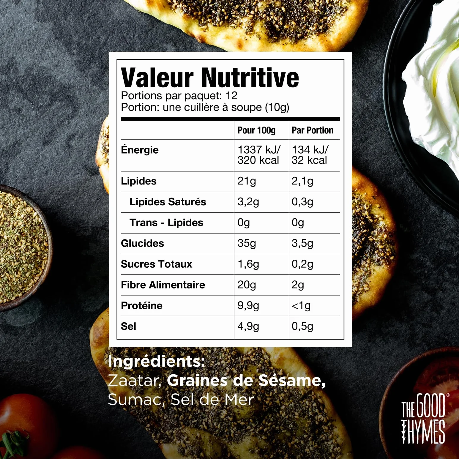 Verdadero Zaatar Premium Libanés 120g Mezcla Auténtica Superalimento Vegetal Rico en Antioxidantes