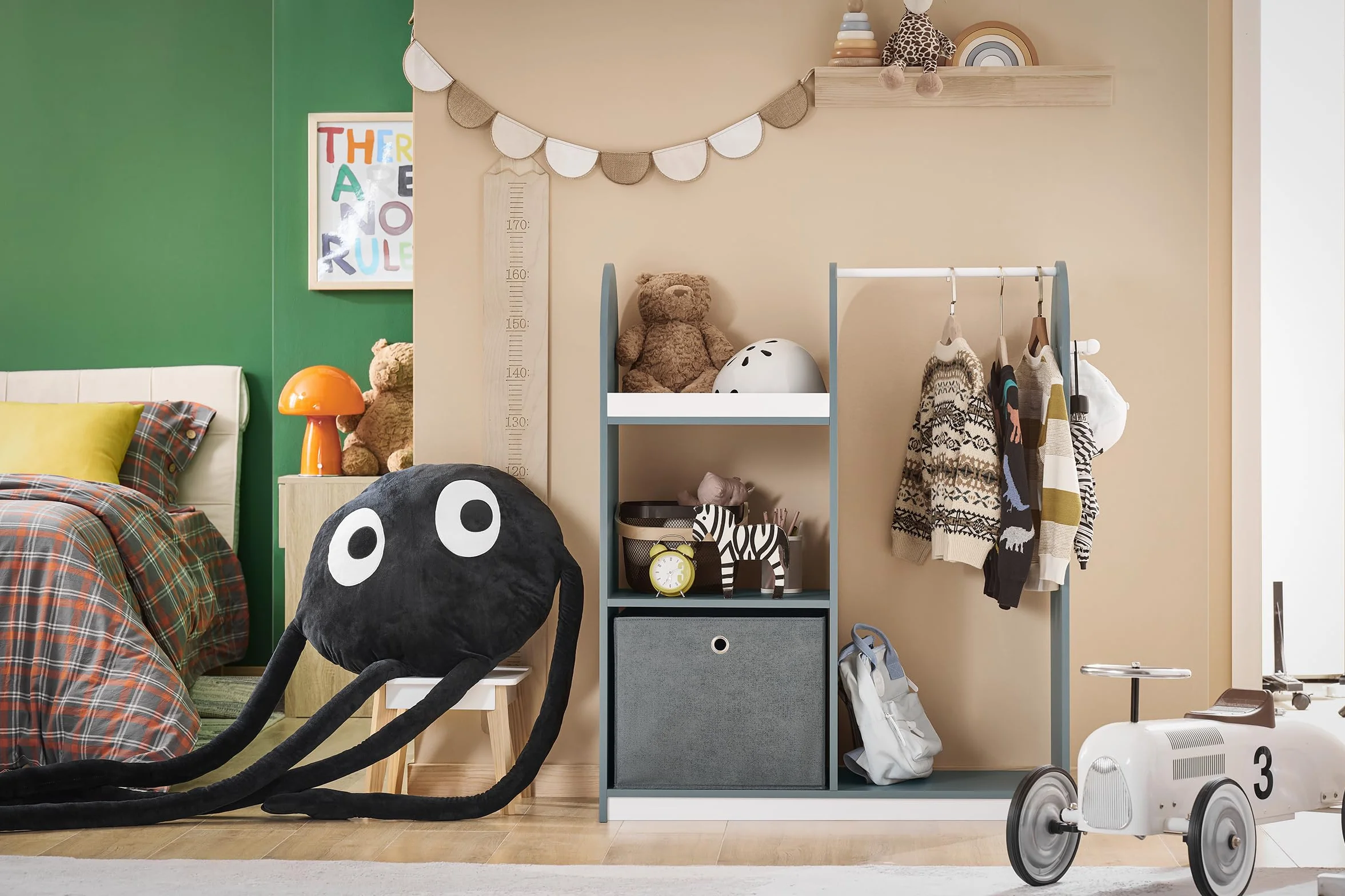 SoBuy Armario Infantil con Almacenaje Juguetes Gris 97x35x108cm KMB40-HG