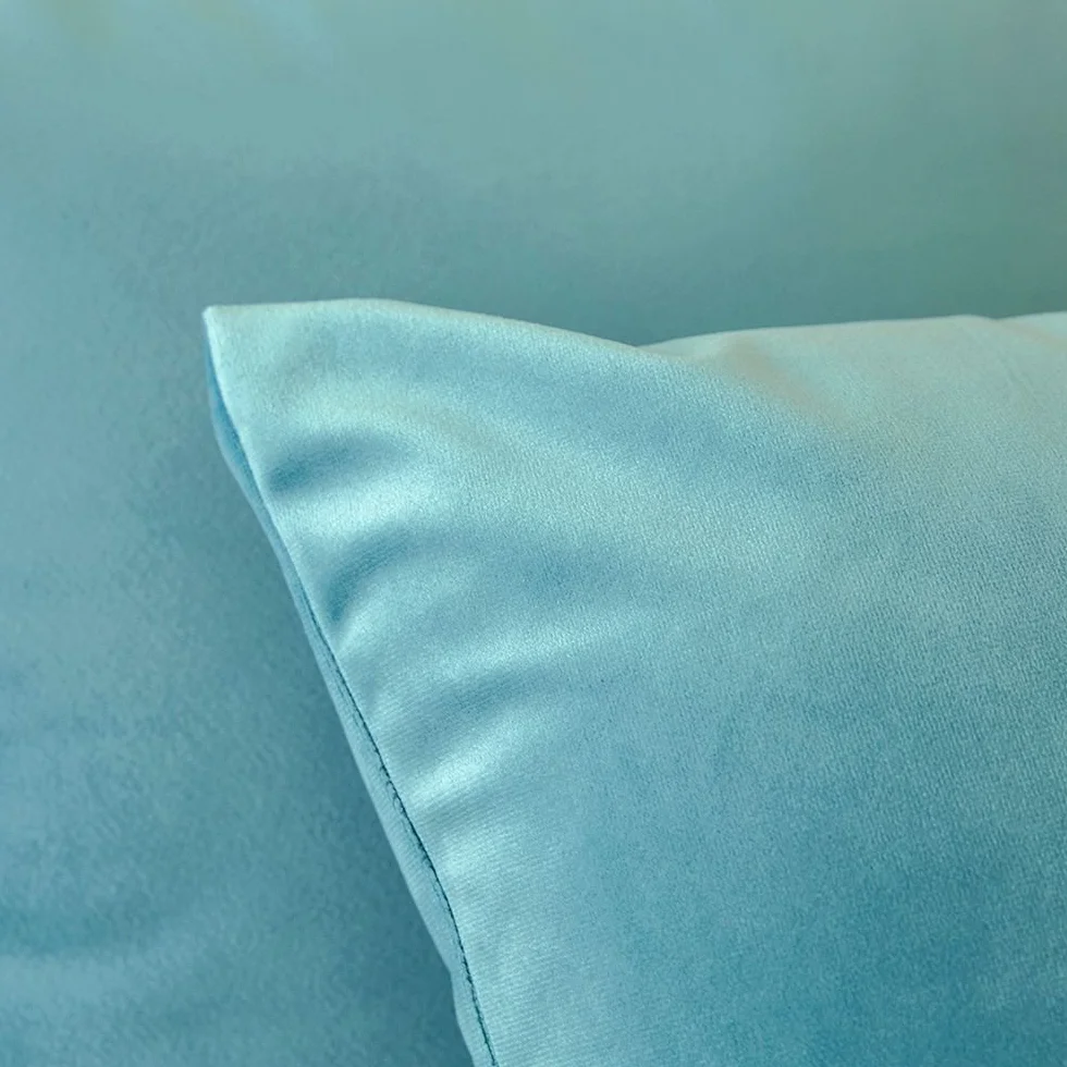 MIULEE Funda Cojines de Terciopelo 40x40cm 2 Piezas Agua Verde para Sofa Cama Silla