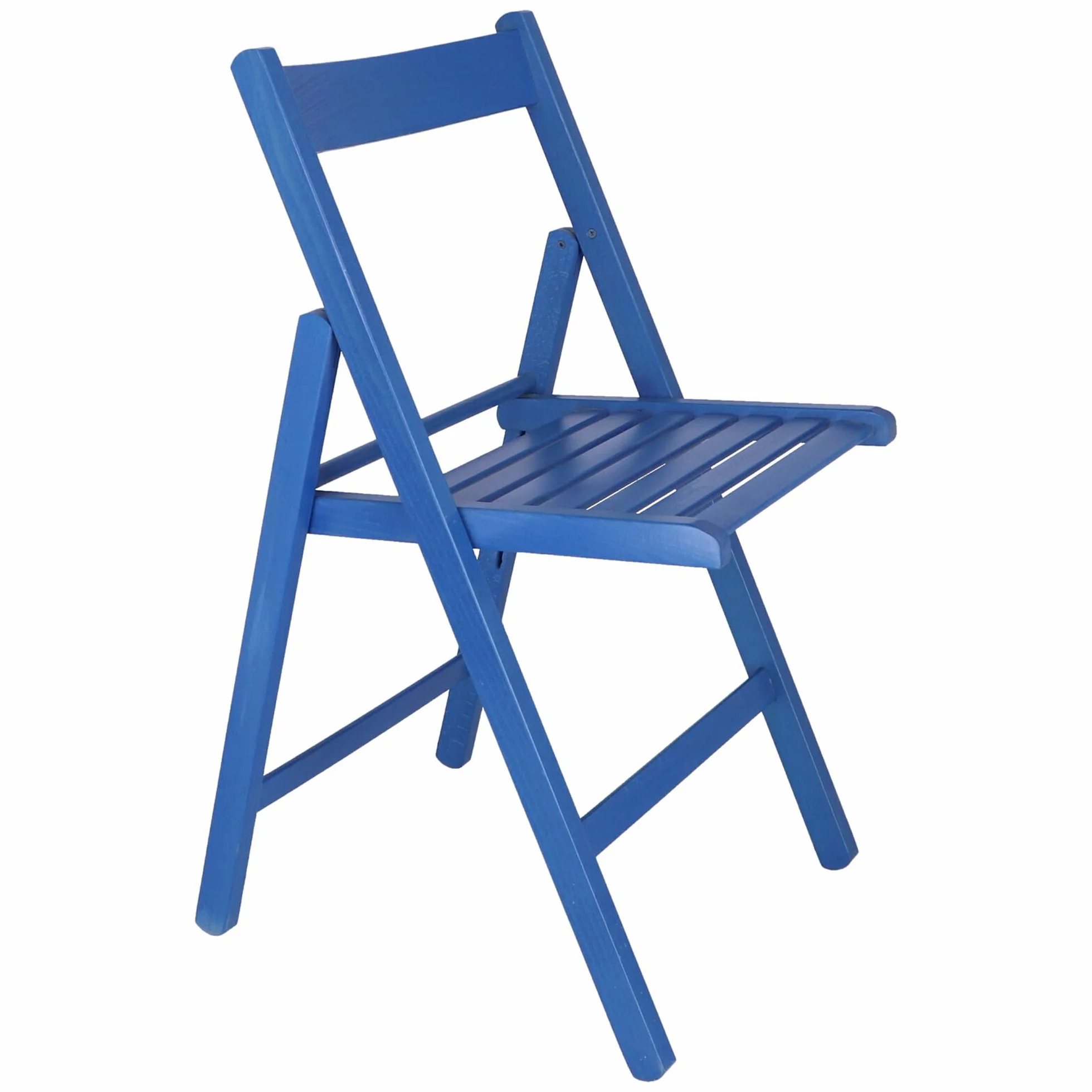 Aranaz | Silla Plegable | Diseño Moderno | Sillas Plegables y Ligeras para Exterior, Jardín o Terraza | Sillón con Reposabrazos y Respaldo | Asiento de Playa | Madera de Haya | Azul | 43 x 47 x 79 cm