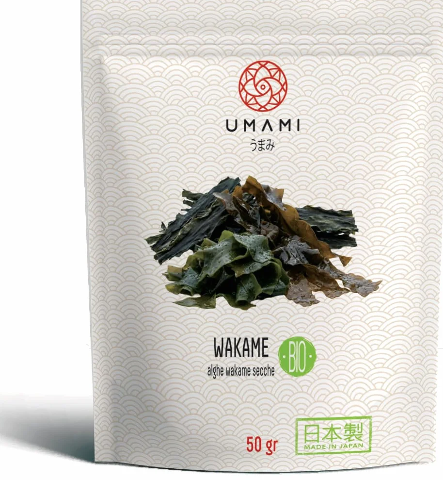 Umami Algas Wakame Japonesas 50g Secadas al Sol Sopa de Miso Ensaladas Ricas en Minerales Proteínas Japón