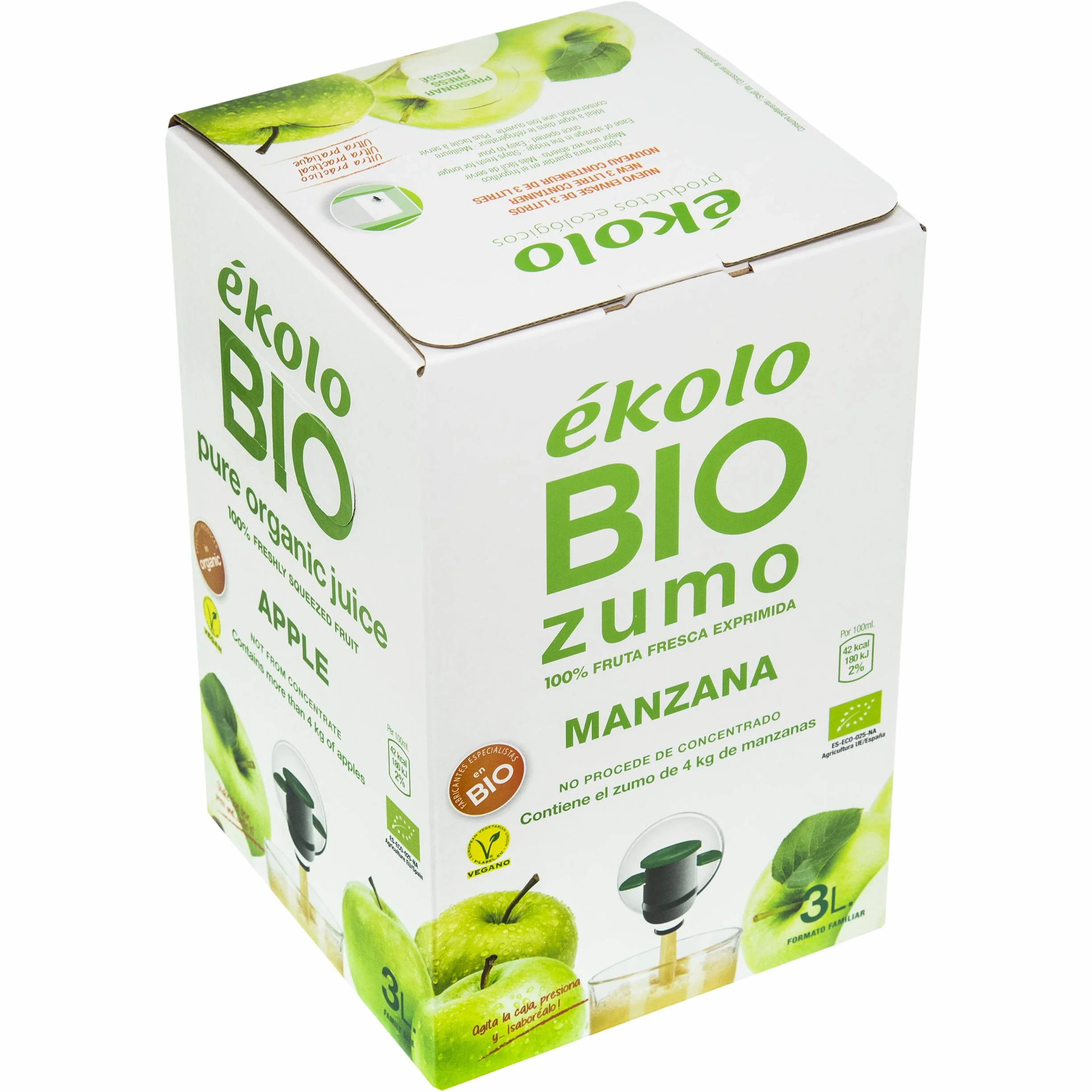 Ekolo Bag in Box Zumo De Manzana Bio 3 L