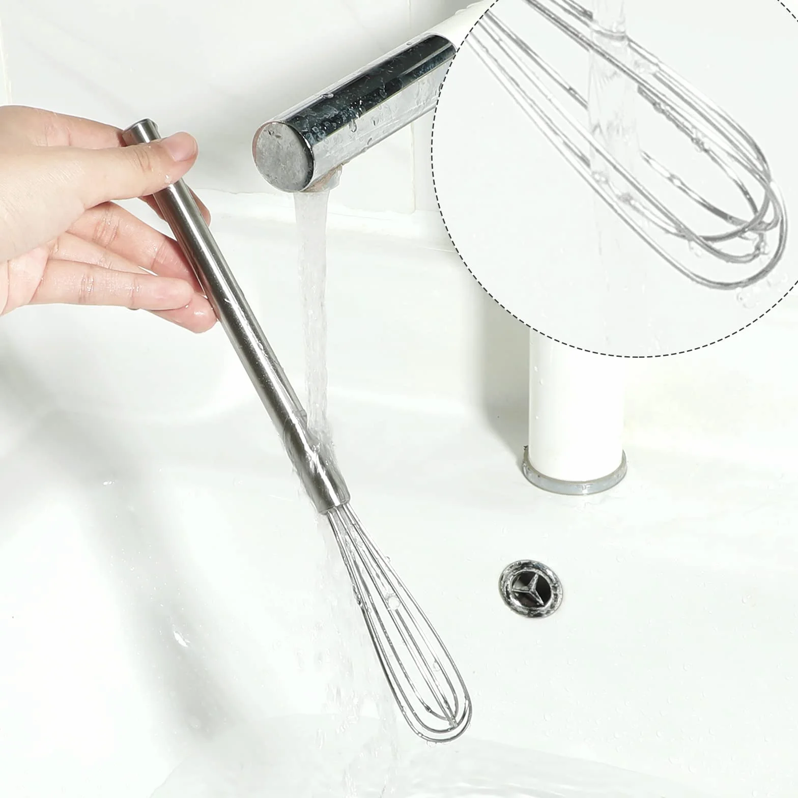 Webake Mini batidor para tazas, 3 unidades, acero inoxidable 304, pequeño juego de batidores para mezclar, batir, espumar y remover