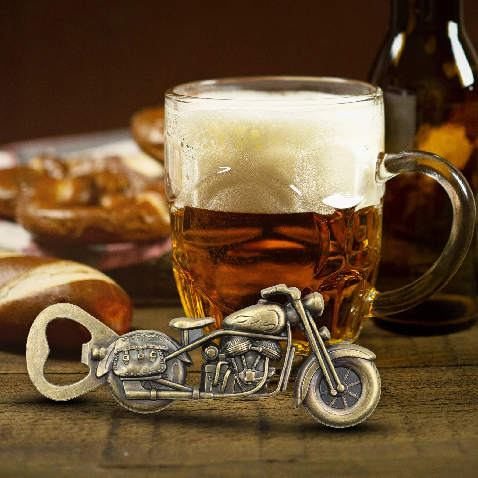 VEGCOO Abridor de Cerveza, Abrebotellas de Motocicleta Divertido Regalos Navidad Regalo de Cerveza para Hombres con Caja, Regalos de Moto Regalo de Cumpleaños para Hombre Papá Esposo Novio
