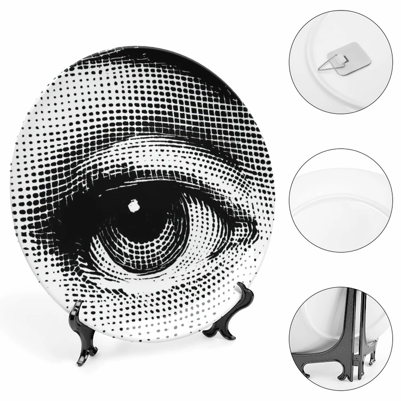 Lina Cavalieri Plato decorativo de pared misterioso 25,4 cm A1 con soporte y gancho