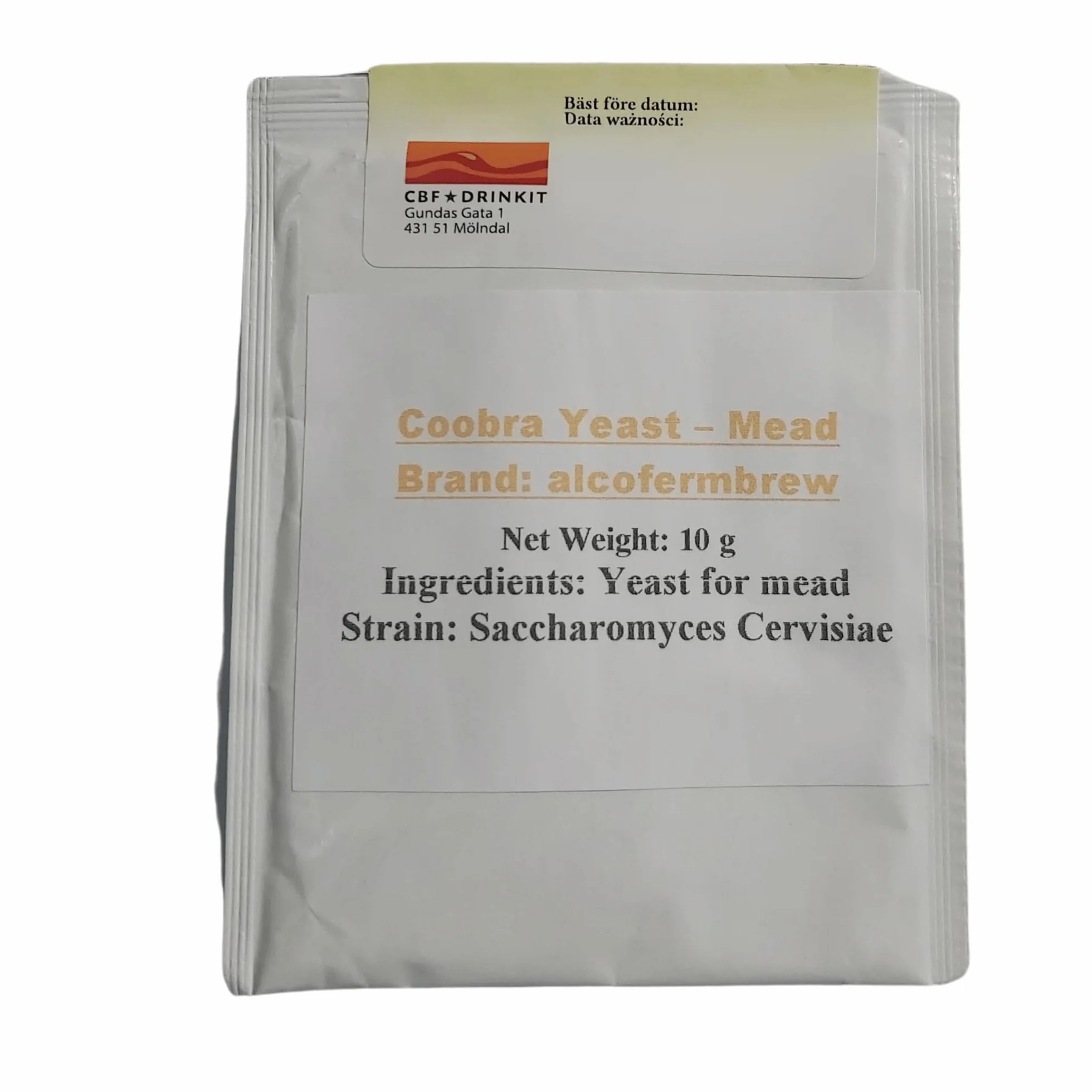 Levadura Coobra Mead 10 g Especial para Hidromiel Fermentación sin Aditivos