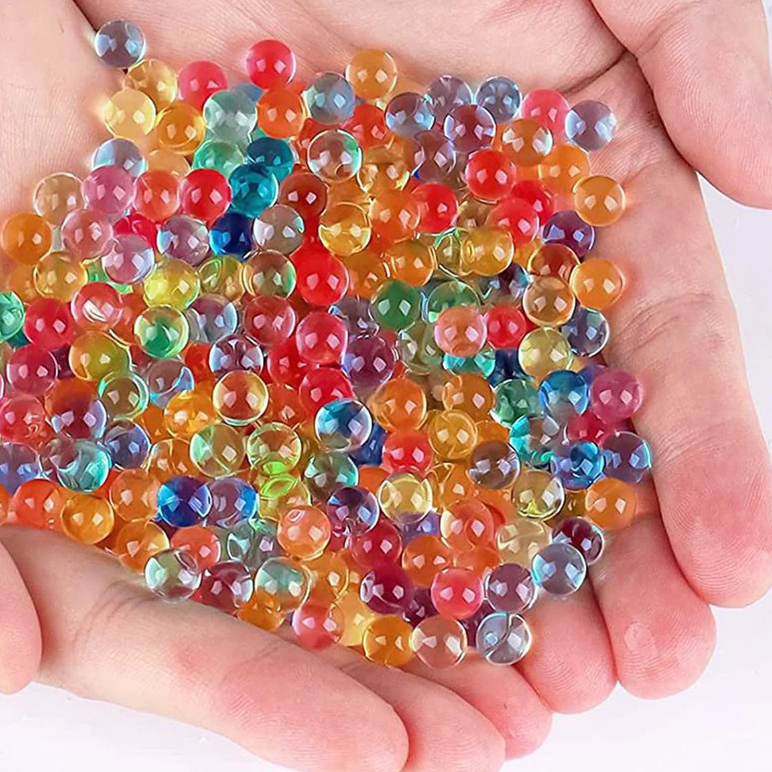 20000 Perlas de Agua No Tóxicas,100g Bolas de Gel para Decoración del Hogar y Centro Mesa Bodas Jarrón Relleno de Plantas Fabricación de Velas Flotantes No se Decoloran Biodegradables (Vistoso)