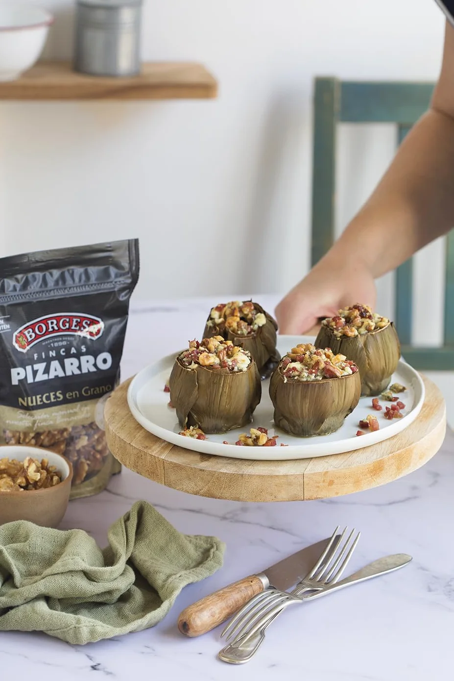 Borges Nueces en Grano Finca Pizarro 130g - Frutos Secos sin Gluten, Alto Omega 3