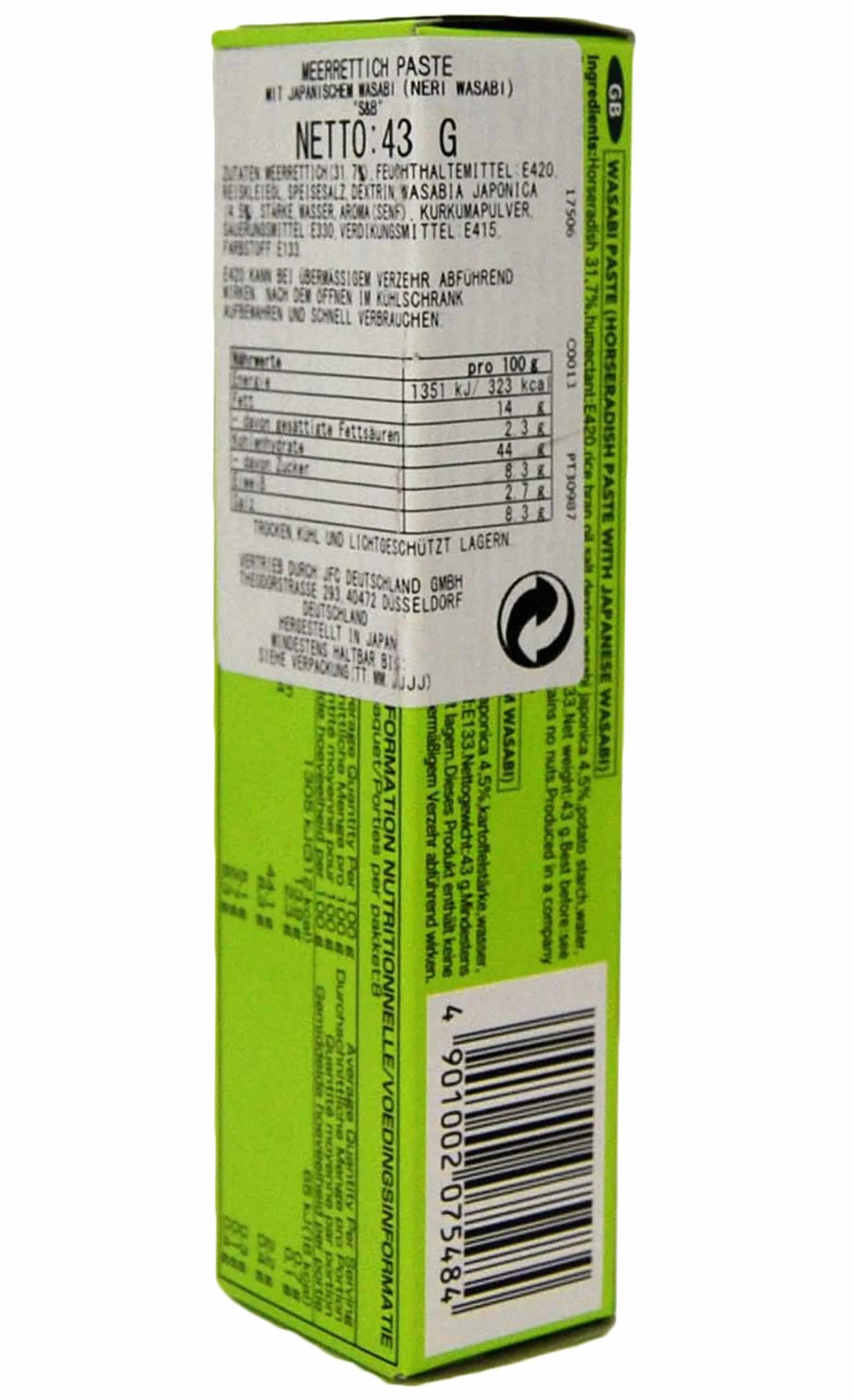S&b Wasabi 43 g Pack de 5