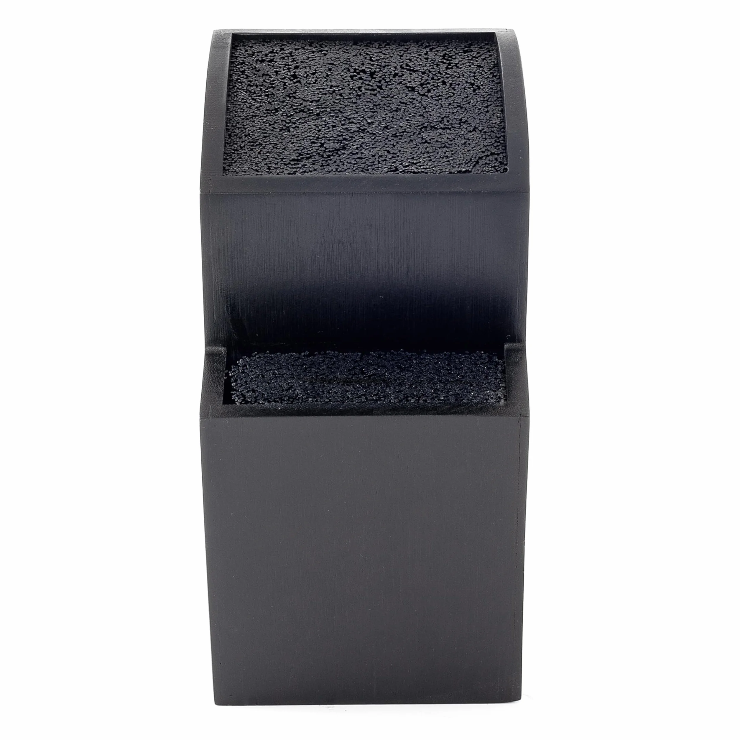 Hanseküche Bloque para cuchillos sin cuchillo, de madera (bambú negro, cuadrado oblicuo)