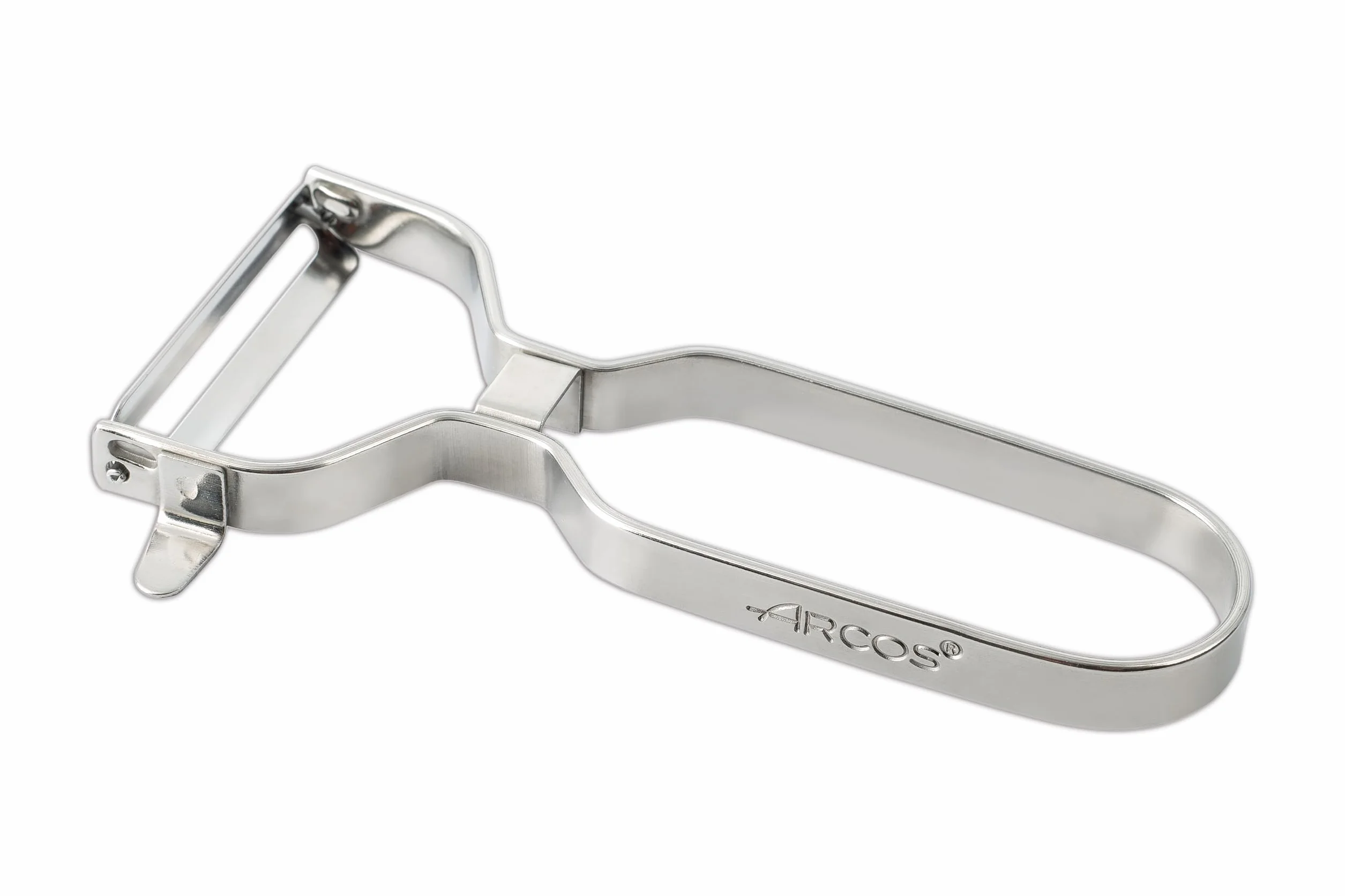 ARCOS Pelador Profesional 130mm Acero Inoxidable Cromado para Frutas y Verduras