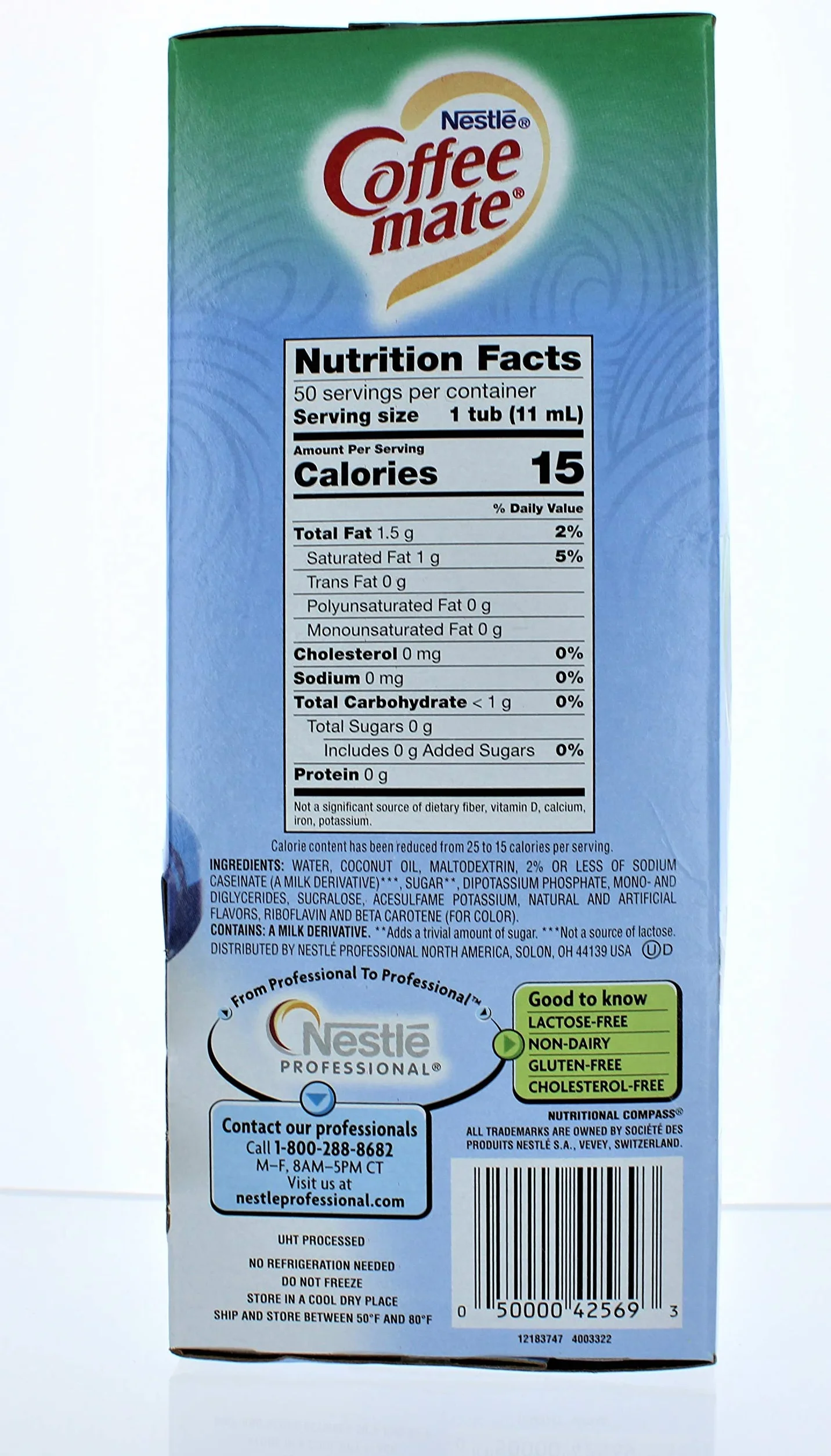 Coffee-mate SF French Vanilla Creamer, .375oz, 50/Box