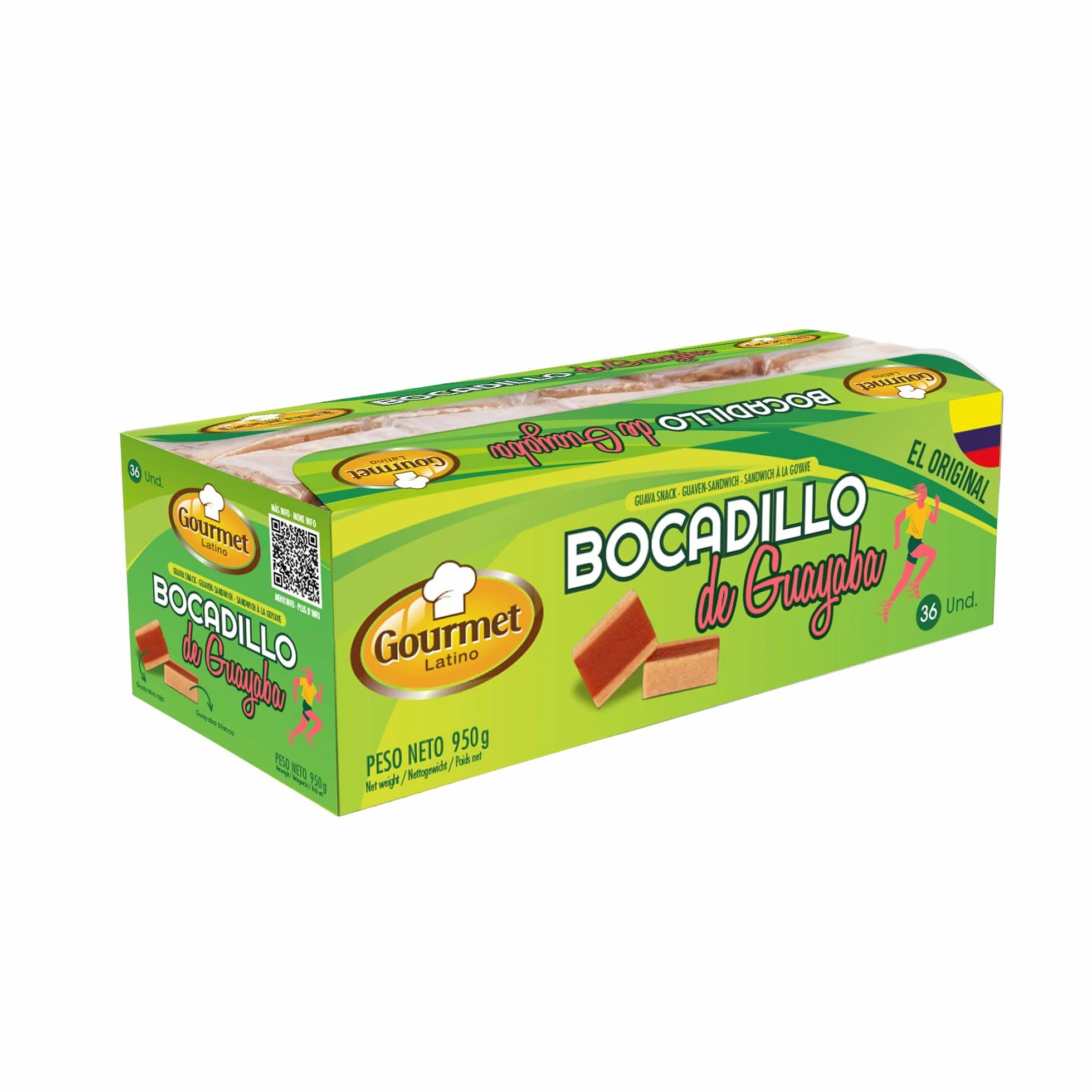Gourmet Latino Bocadillos de Guayaba 950 g Pack 36 Dulce Alto Vitamina C Ciclismo