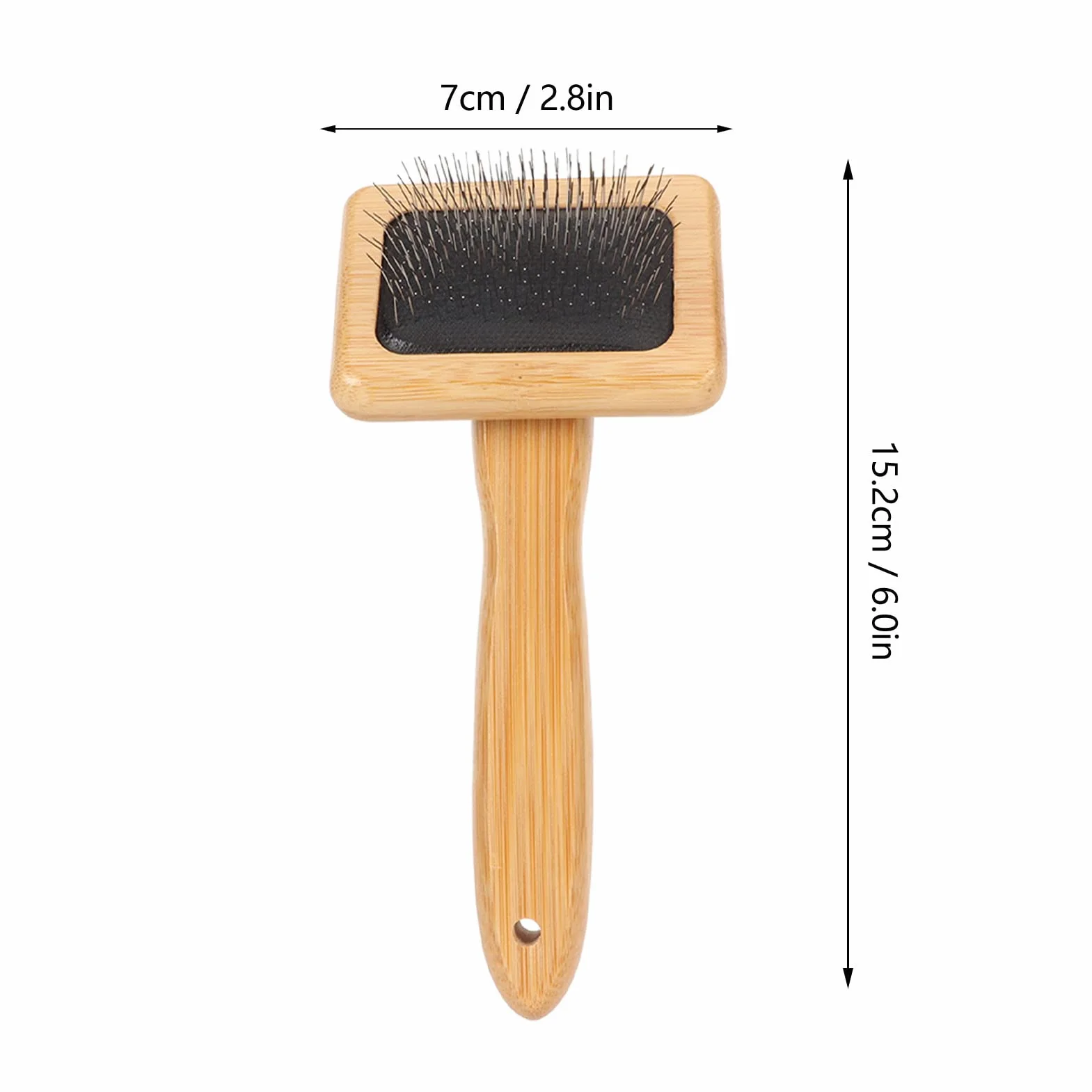 Cepillo de Lana de Piel de Oveja Cardador de Mano Peine para Alfombras de Bambú Macramé Deshedding