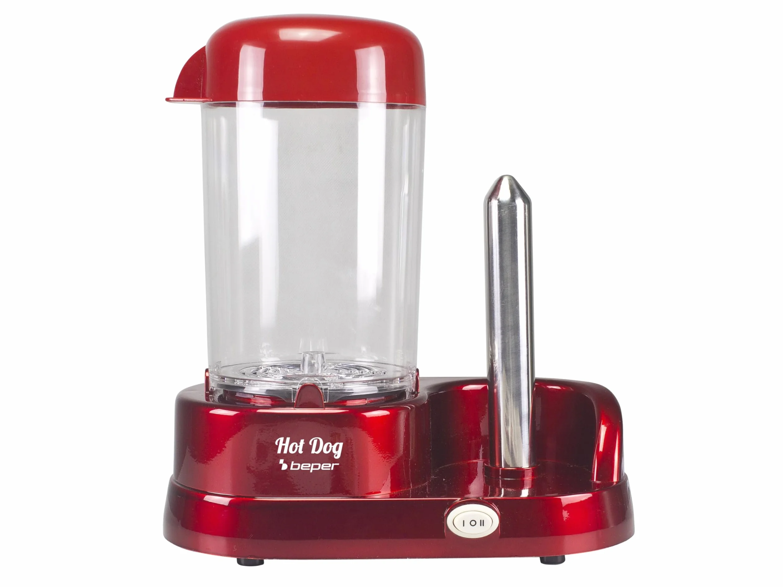 BEPER P101CUD501 Máquina de Perritos Calientes al Vapor, 350W, ABS, Rojo