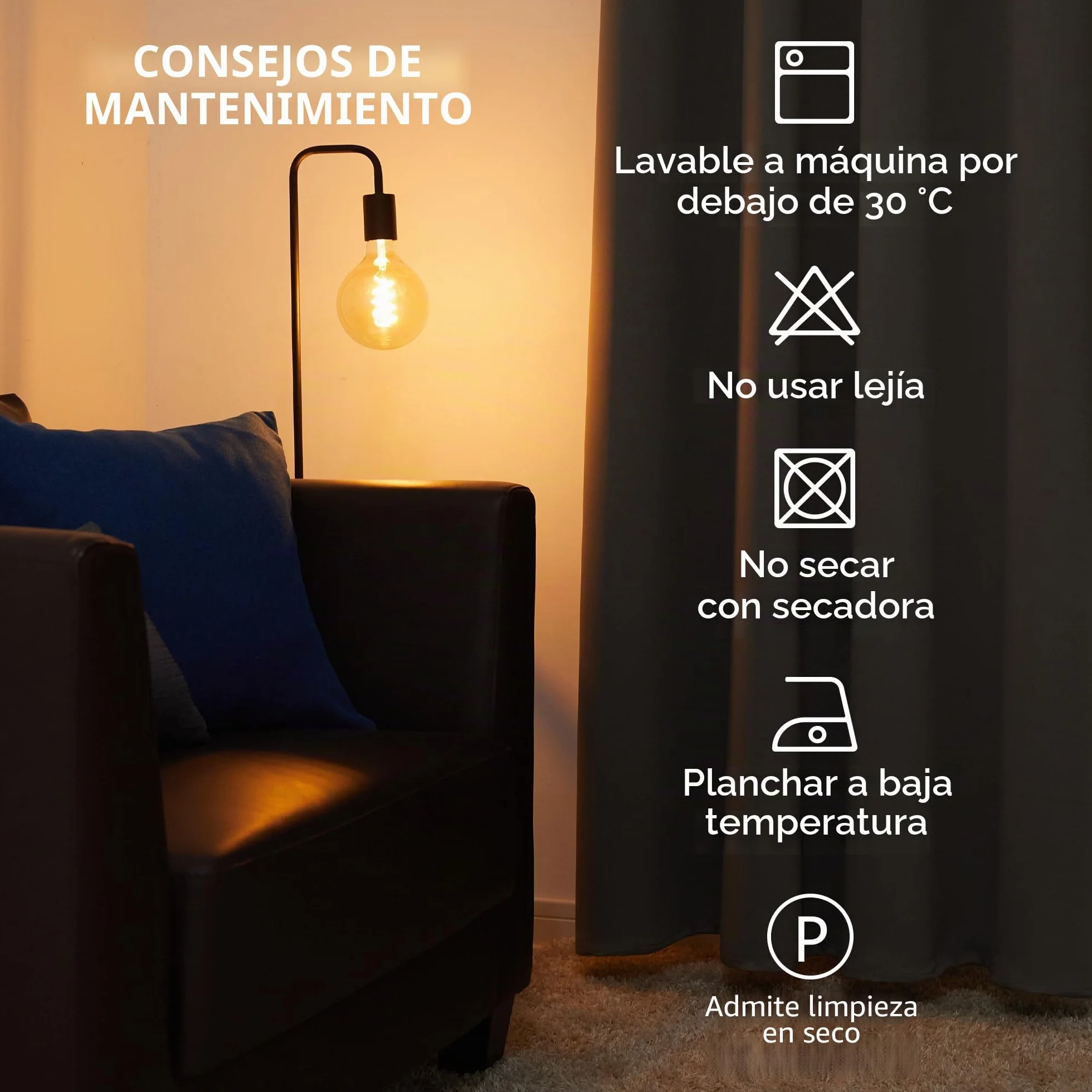 Deconovo Cortinas Opacas Térmicas 2 Piezas 135x240 cm Gris Oscuro