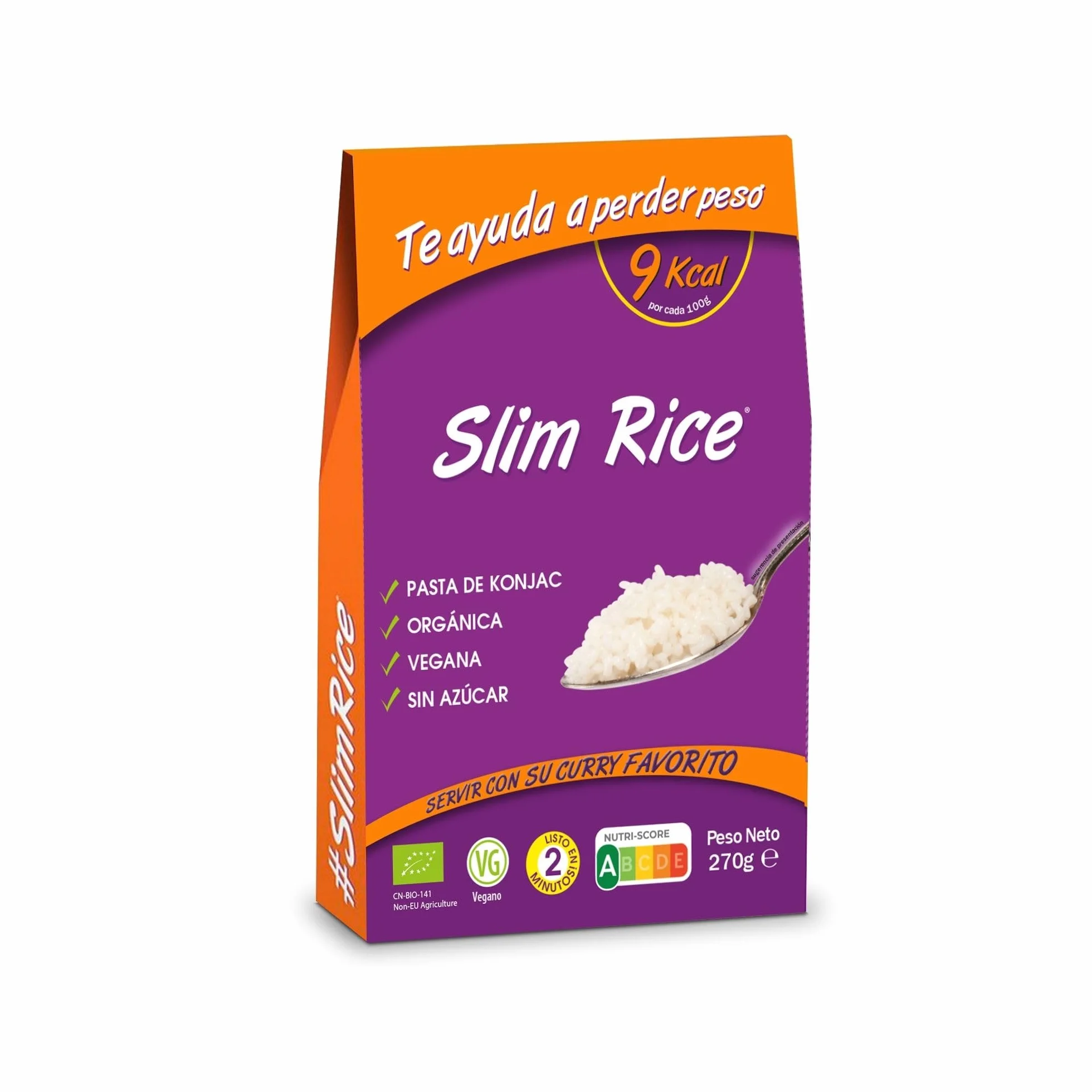 Arroz de Konjac 270 g Sin Calorías ni Carbohidratos Keto Low Carb Vegano