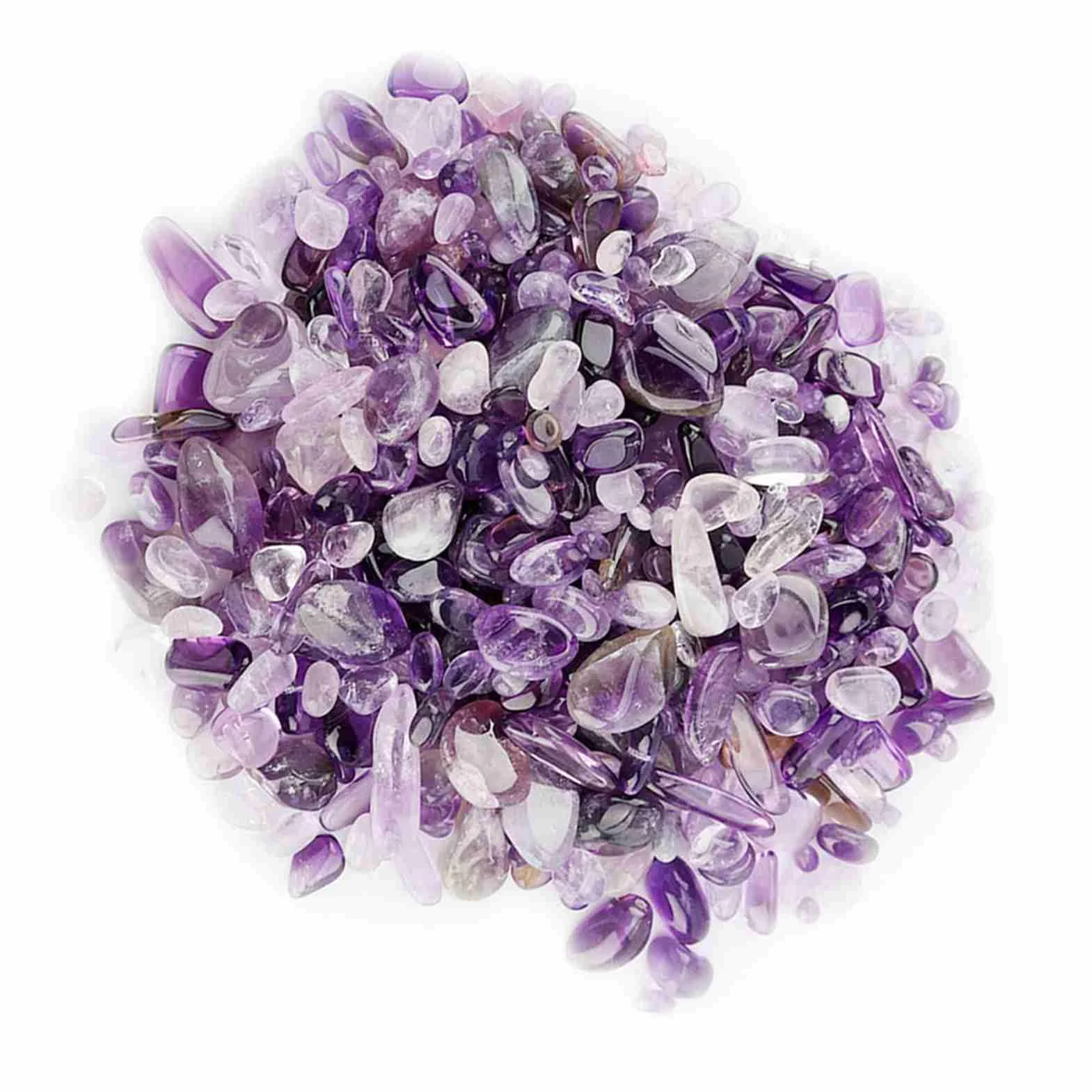 Chips de Piedra Caído, Pequeña Roca de Cuarzo de Cristal de Forma Irregular Chips Caído de Piedra Triturada de Grava de Acuario para Jardín de Peces Decoración Mapas Flores (Cristal púrpura)