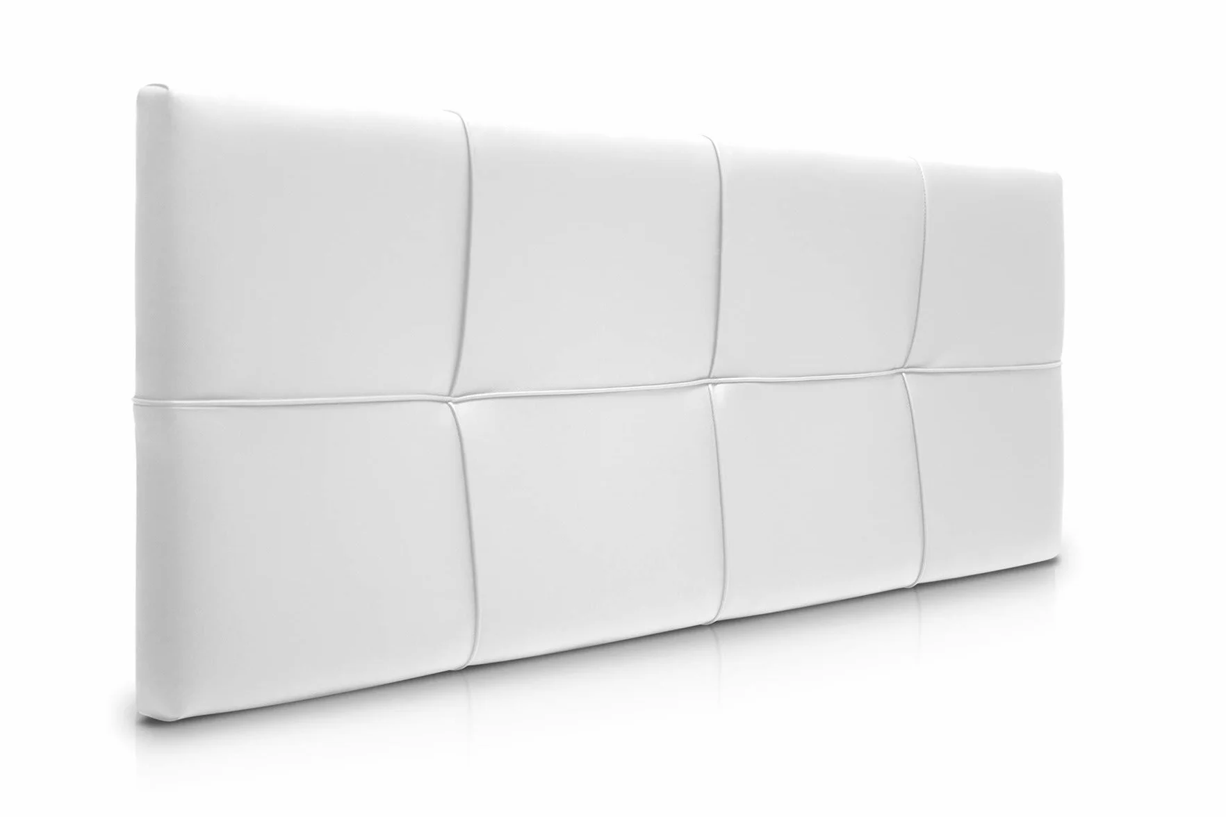 SUENOSZZZ-ESPECIALISTAS DEL DESCANSO Cabecero de Cama Square tapizado en Polipiel para Camas de 90 (100 x 57 cm) Polipiel Blanco