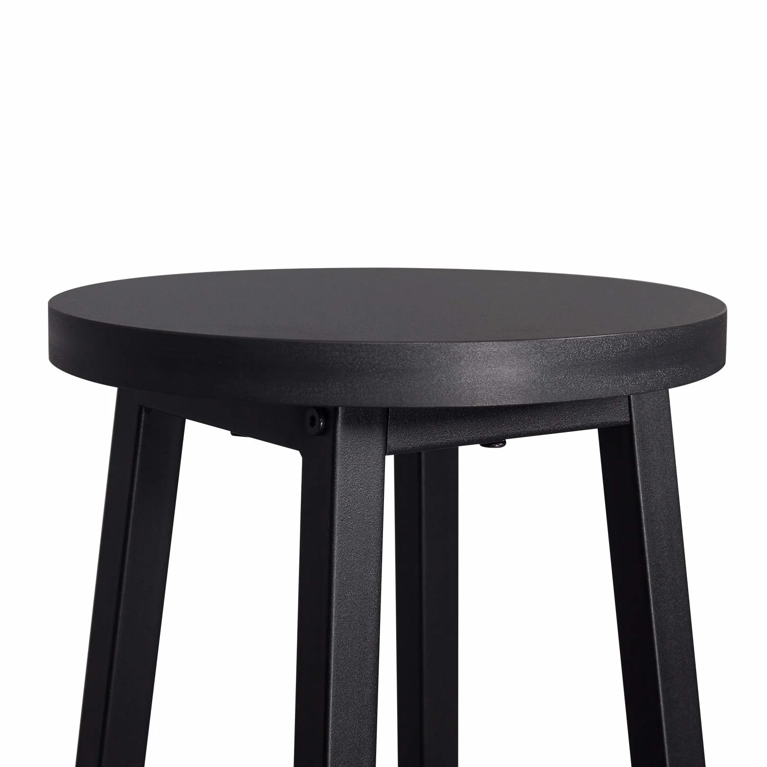 WOLTU Taburete de Bar Silla de Comedor para Cocina Estructura Metal MDF Negro