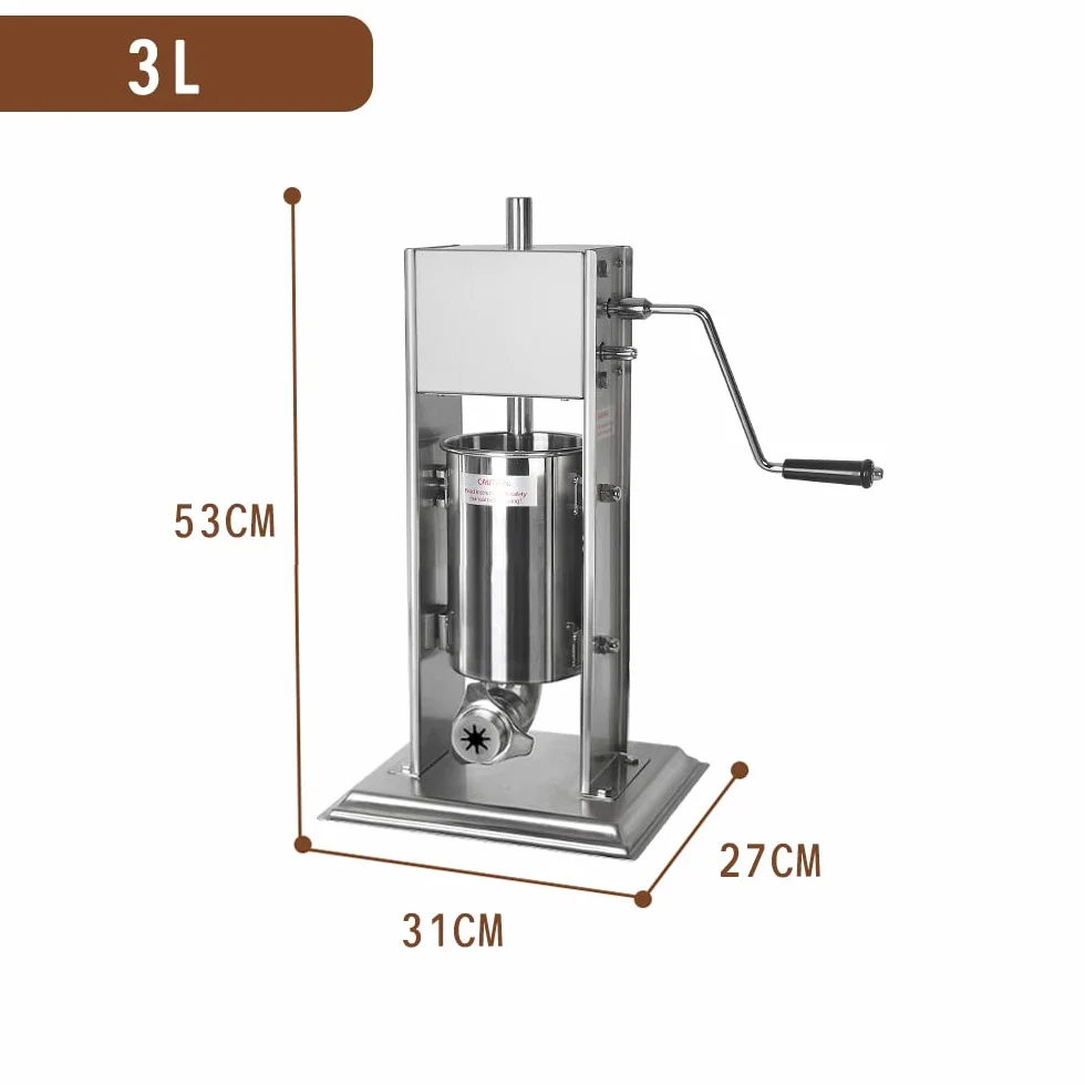 Máquina manual comercial vertical Churros Maker Donut (capacidad 3L)