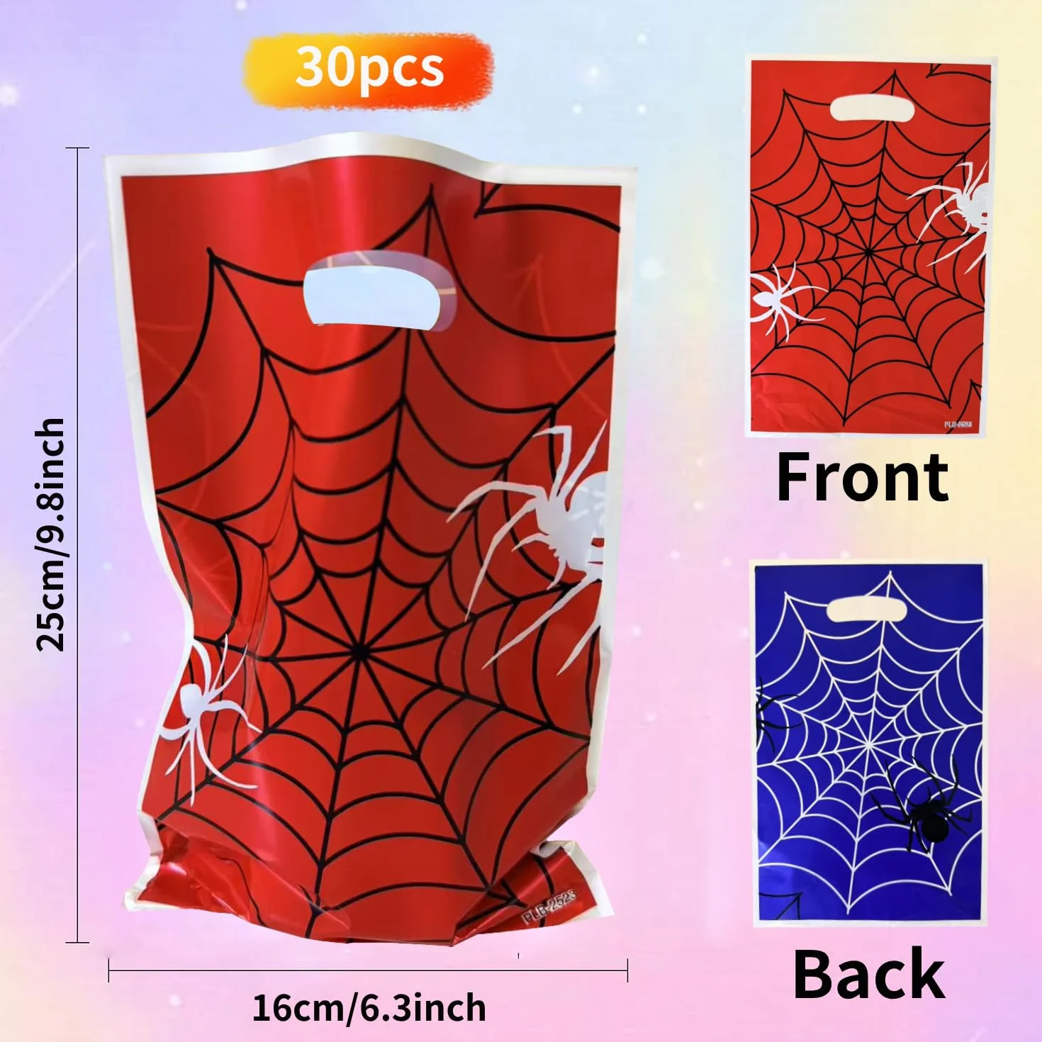 30 Piezas Bolsas de Regalo Cumpleaños, Red Spid Bolsas de Regalo para Fiestas or Plástico Bolsitas Caramelos de Niños para Regalos fiestas de cumpleaños, Navidad, Bolsas galletas
