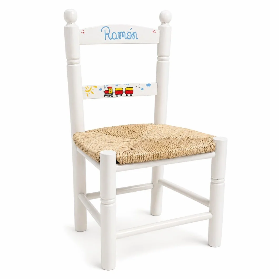 Silla Infantil Personalizada 6 Colores 34X30X60 (Blanco)