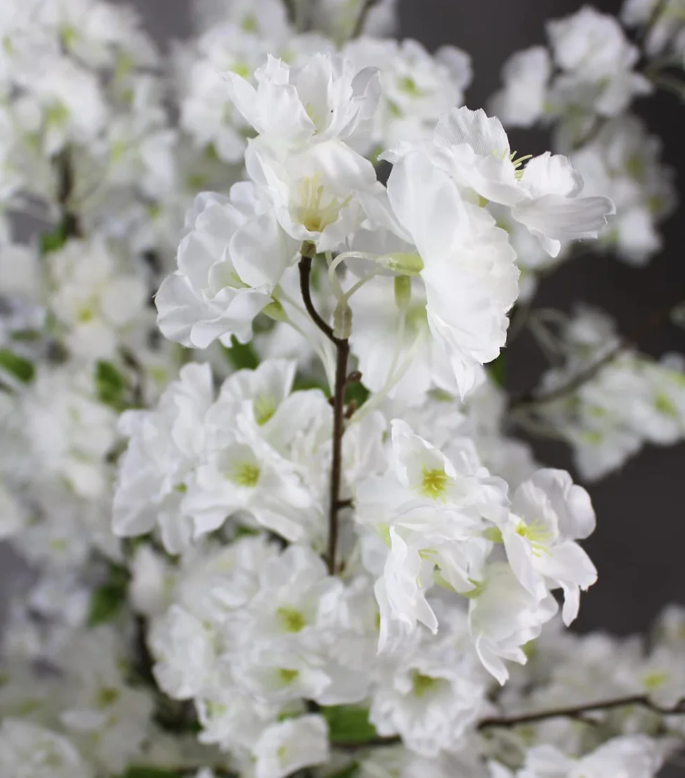 Árbol de Flor de Cerezo Artificial Planta Artificial de árbol de Cerezo Planta de Interior de árbol de Flor de Cerezo Artificial (Blanco 160 cm)